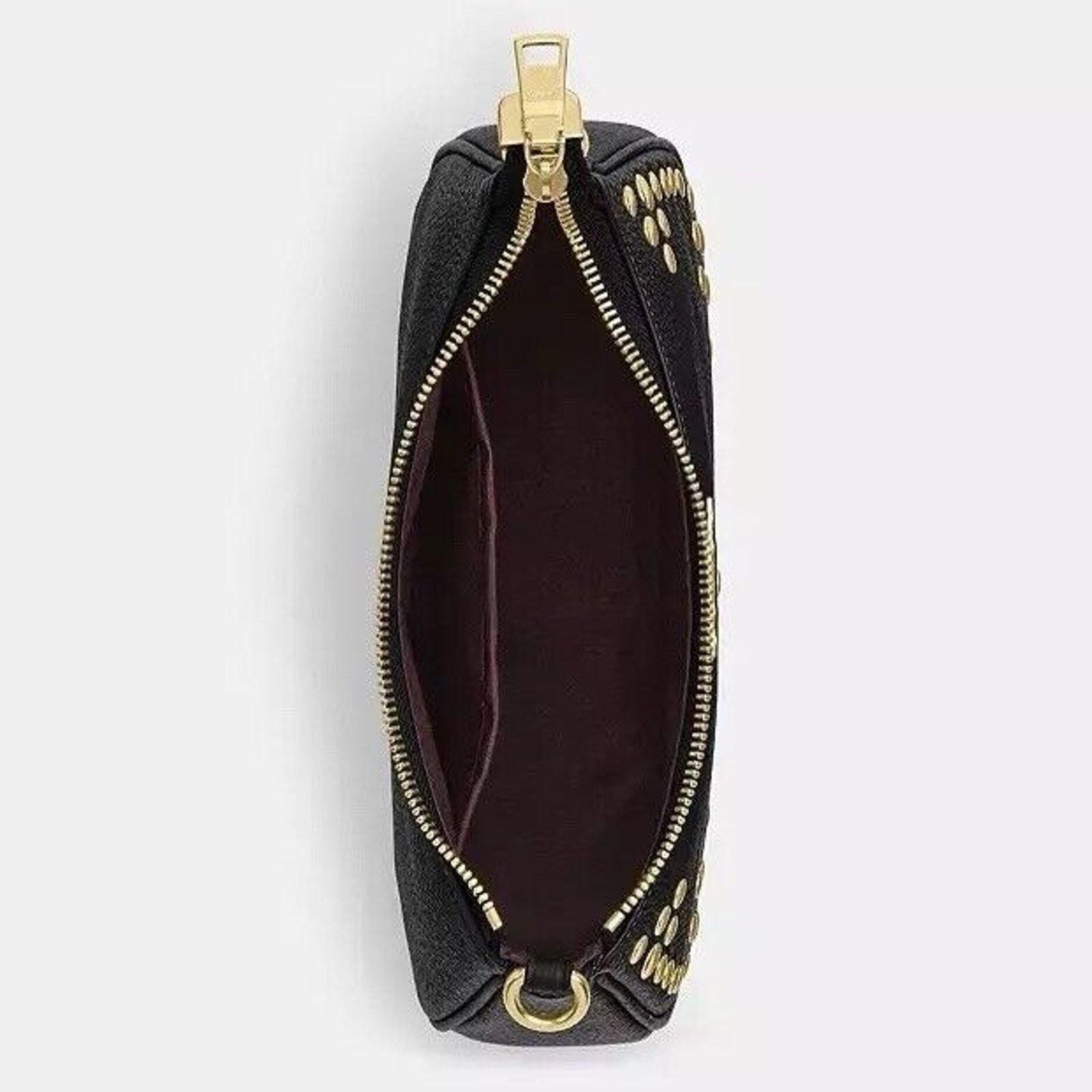 Coach NWT COACH Teri Shoulder Bag With Rivets Gold/Black CAK03 Size ONE SIZE - 6 Thumbnail