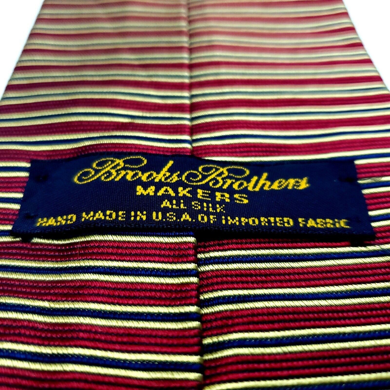 Brooks Brothers Brooks Brothers Red Silk Tie Woven Regimental Size ONE SIZE - 4 Thumbnail