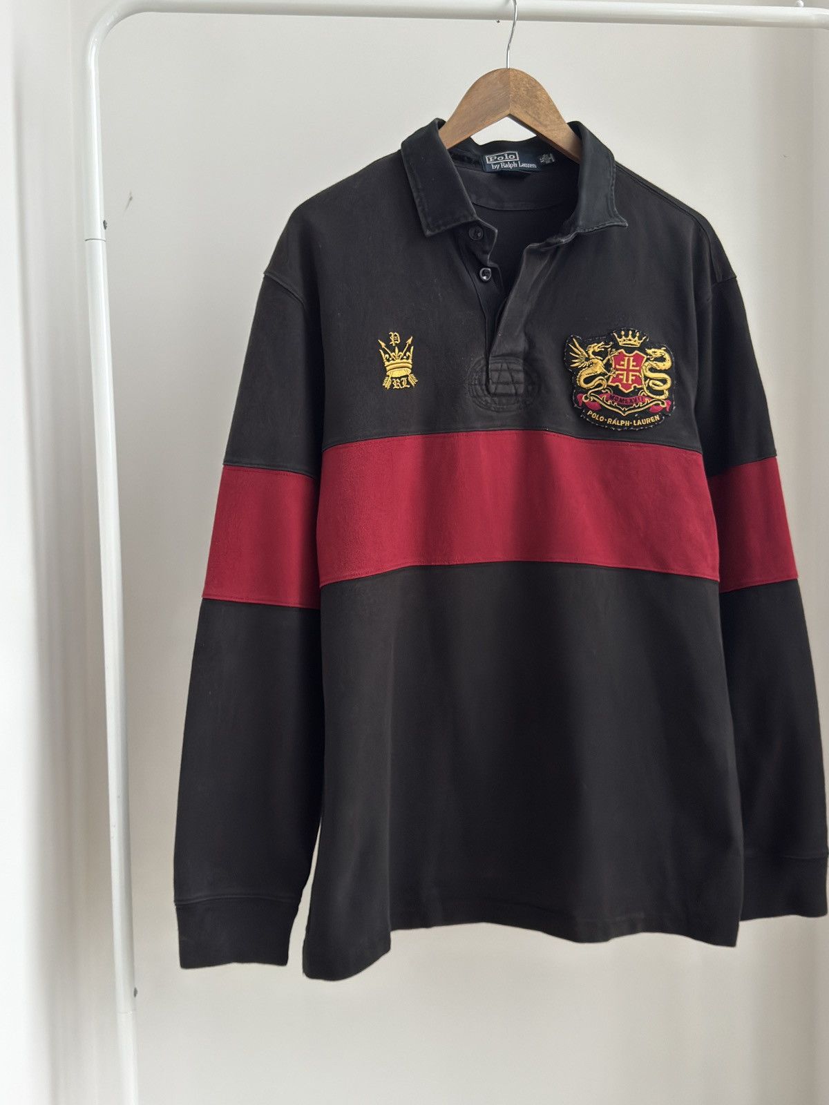 Polo Ralph Lauren Polo Ralph Lauren Royal Crest Dragon L/S Polo Rugby Shirt Size US XL / EU 56 / 4 - 4 Thumbnail