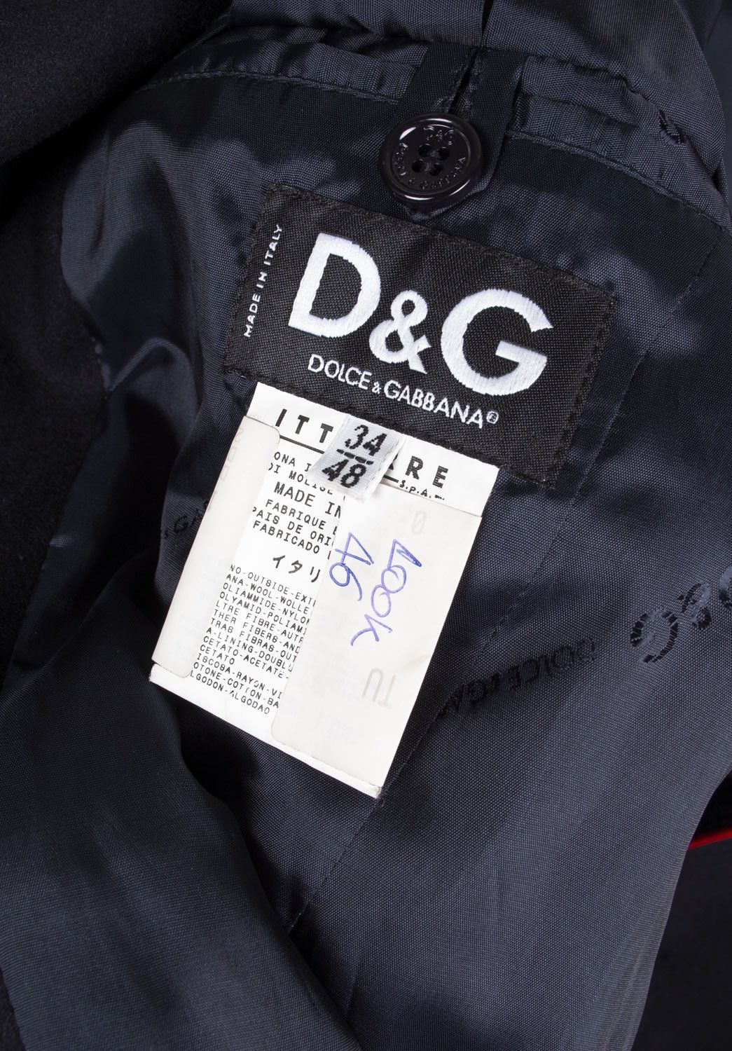 Dolce & Gabbana Dolce Gabbana Men Coat Vintage Military Officer Long, IT48/M Size US M / EU 48-50 / 2 - 7 Thumbnail