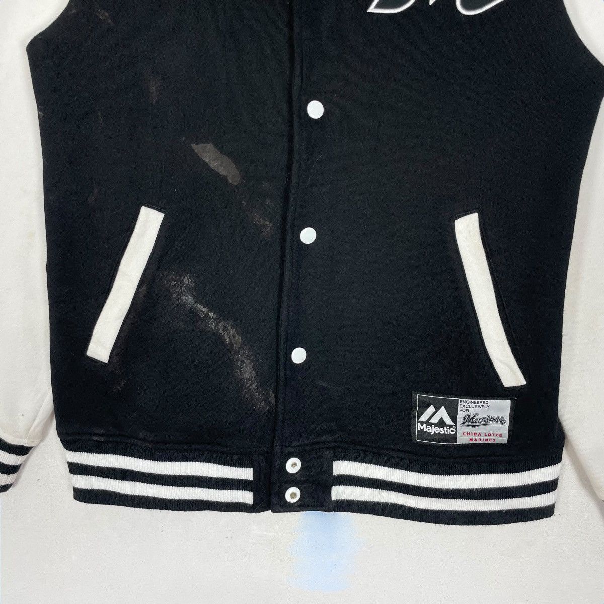 Japanese Brand Vintage Lotte Marines Big Logo University Varsity Jacket Size US S / EU 44-46 / 1 - 7 Thumbnail
