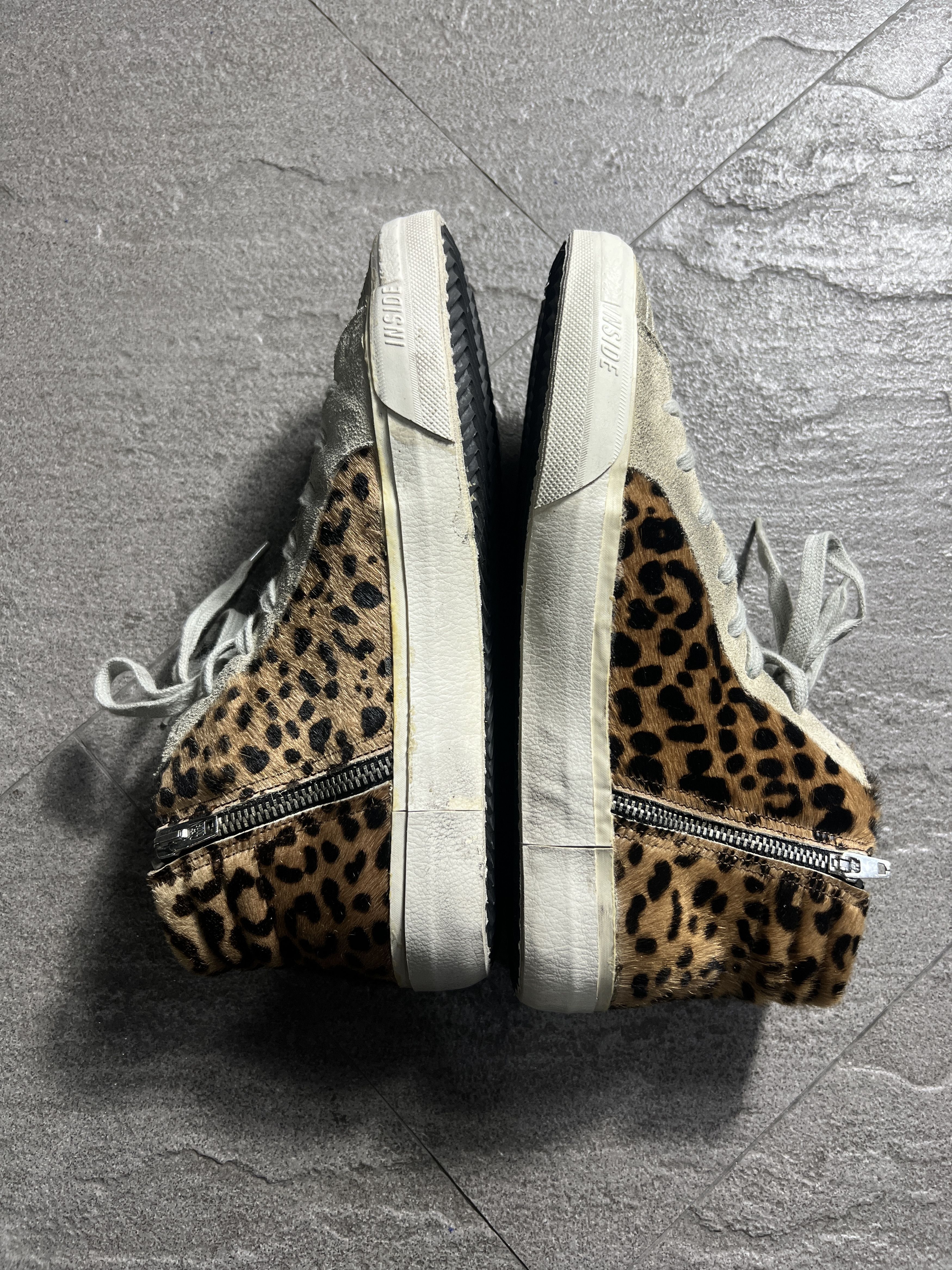 Golden Goose Golden Goose Slide Leopard Pony Hair Zip Sneaker 40 Size US 7 / EU 40 - 8 Thumbnail
