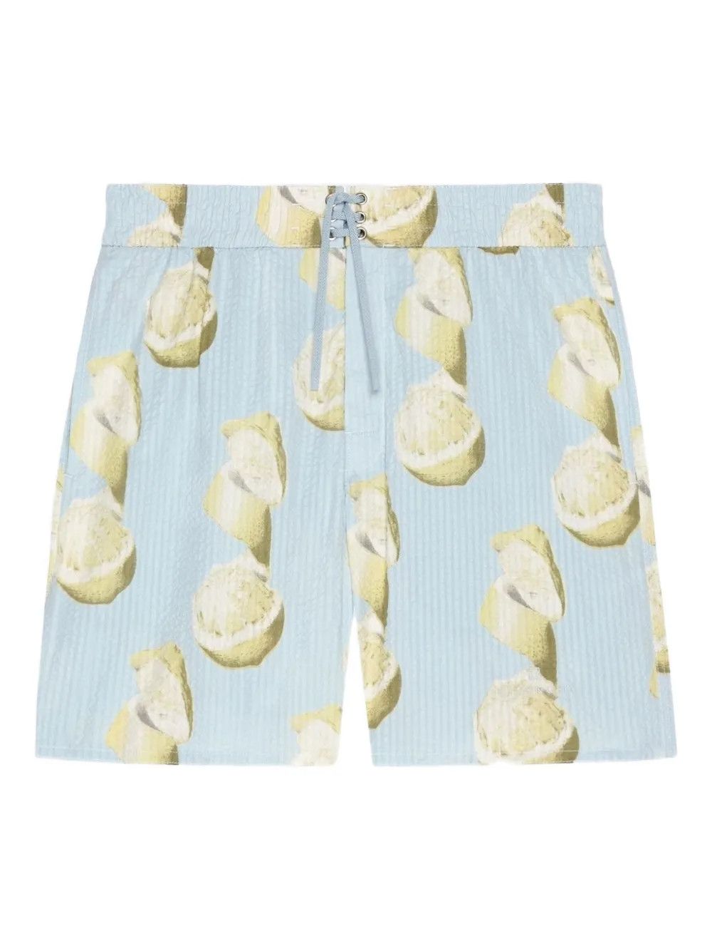 Givenchy o1srvl11e0725 Lemon-Print Seersucker Shorts in Light Blue Size US 38 / EU 54 - 1 Thumbnail