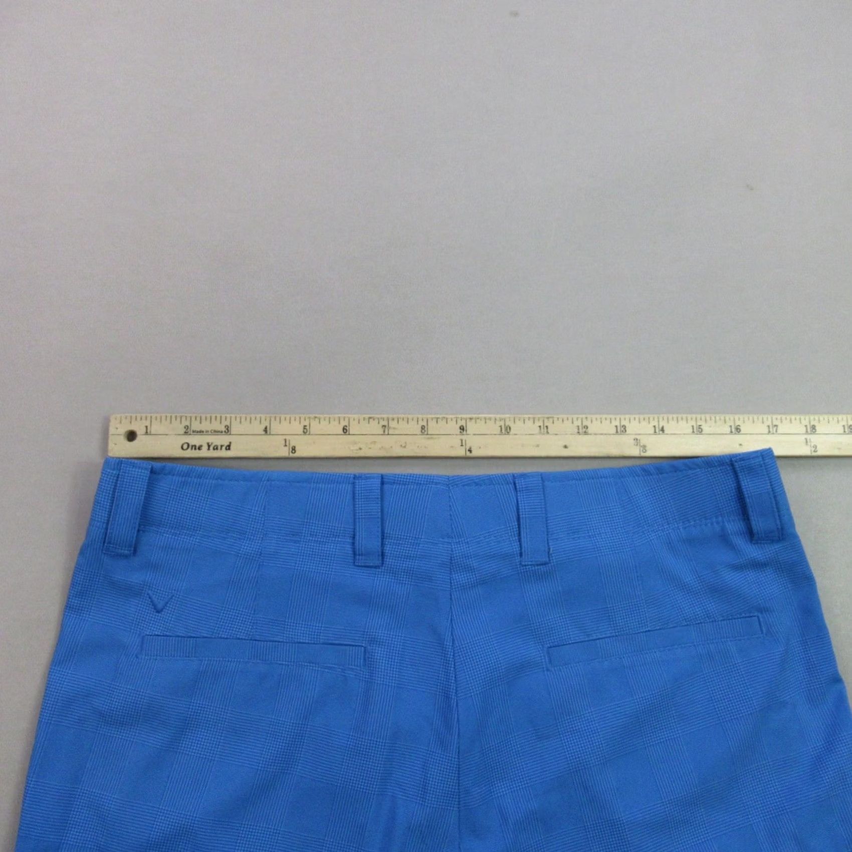 Callaway Callaway Shorts Mens 34 Pockets Button Lightweight Outdoors Chino Plaid Blue Size US 34 / EU 50 - 6 Thumbnail
