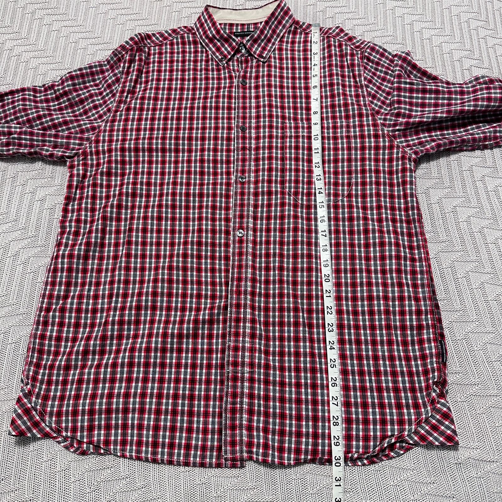 French Connection French Connection red plaid button down Size US XL / EU 56 / 4 - 7 Thumbnail
