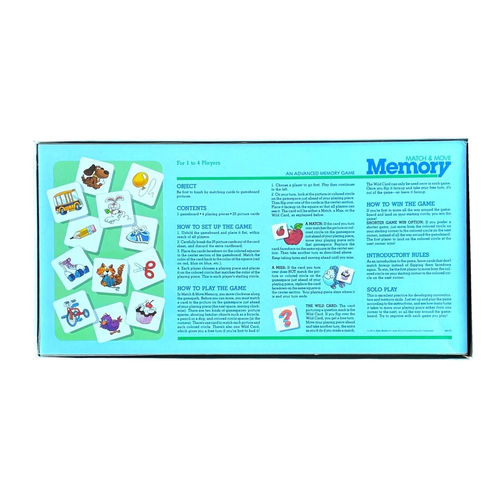 Other Vintage 1986 Match & Move Memory Game MB Complete Set CLEAN Size ONE SIZE - 5 Thumbnail