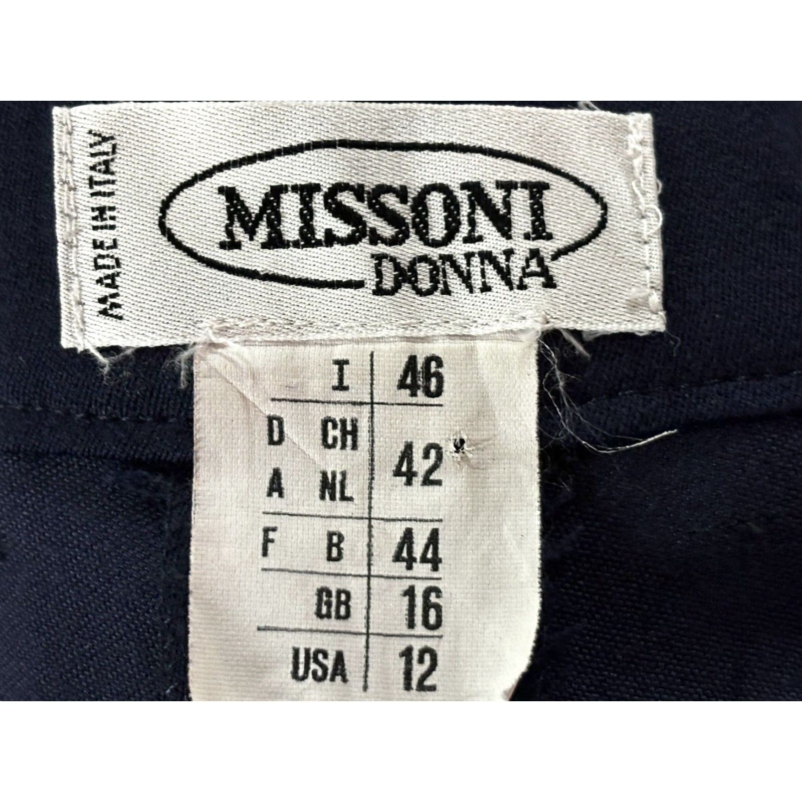 Missoni Vintage Missoni Donna Navy pleated Pants IT 46 US 12 High Waisted Size 34" / US 12 / IT 48 - 5 Thumbnail