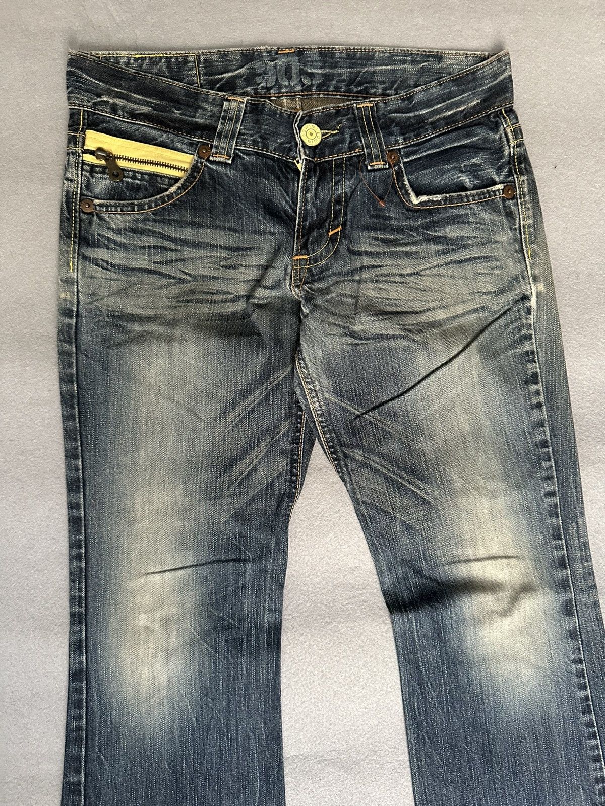 Japanese Brand FLARE Edwin 503 Low Rise Design Denim Size US 31 - 4 Thumbnail