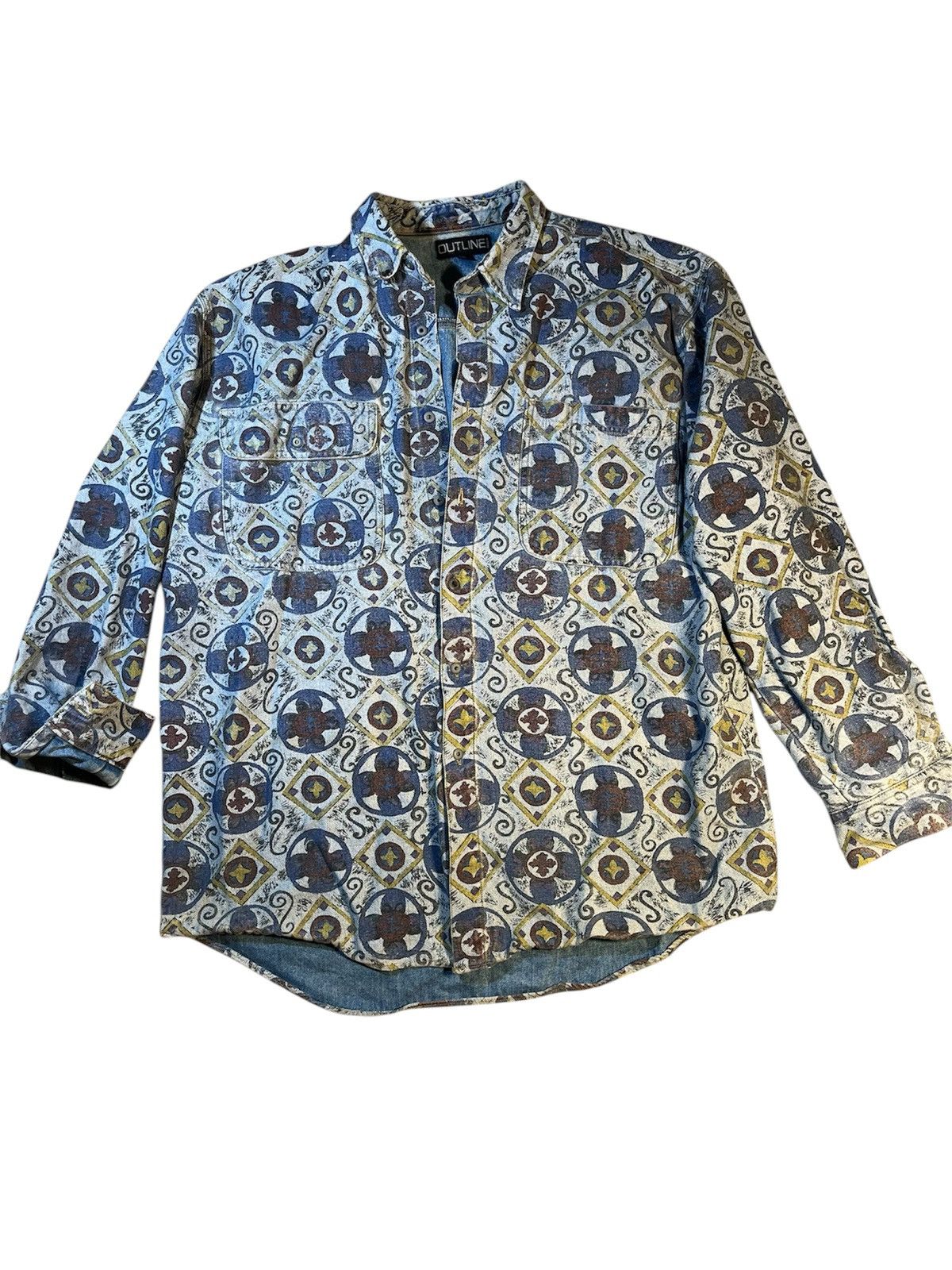 Vintage Denim button-up Size US L / EU 52-54 / 3 - 1 Thumbnail
