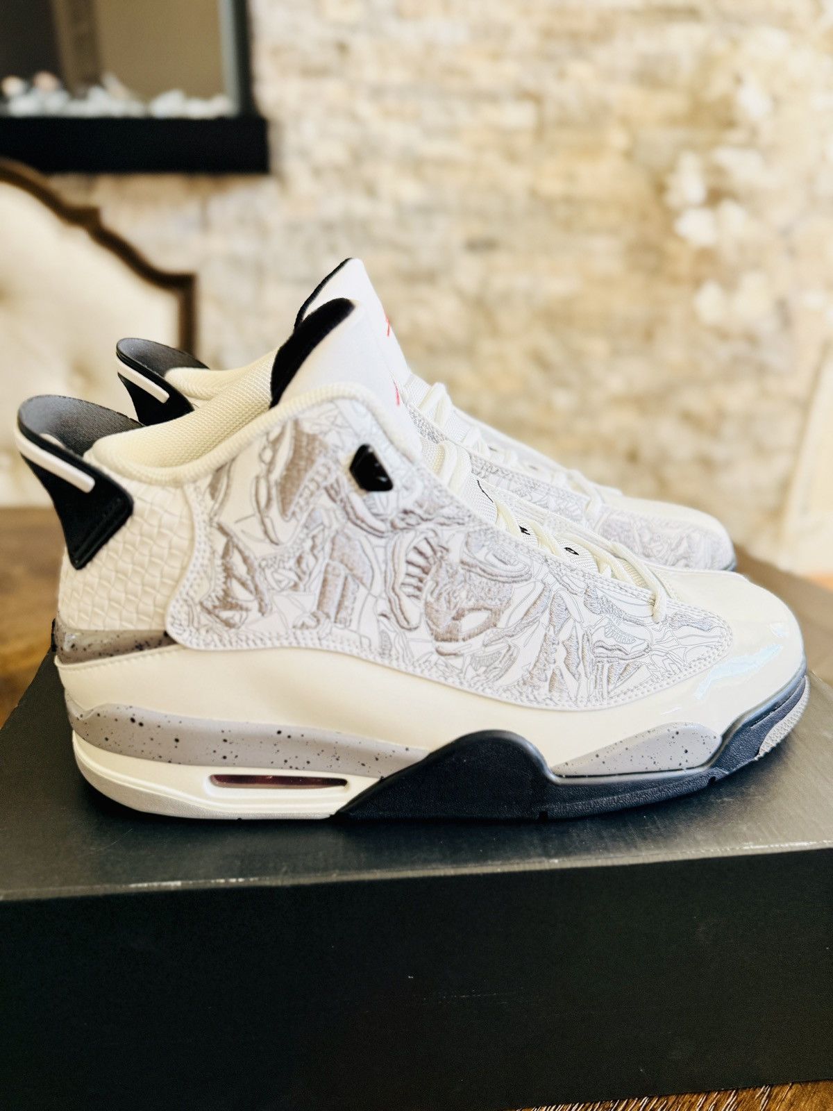 Jordan Brand Jordan Air Jordan Dub Zero White Cement Sneakers 311046-105 Size US 10 / EU 43 - 8 Thumbnail