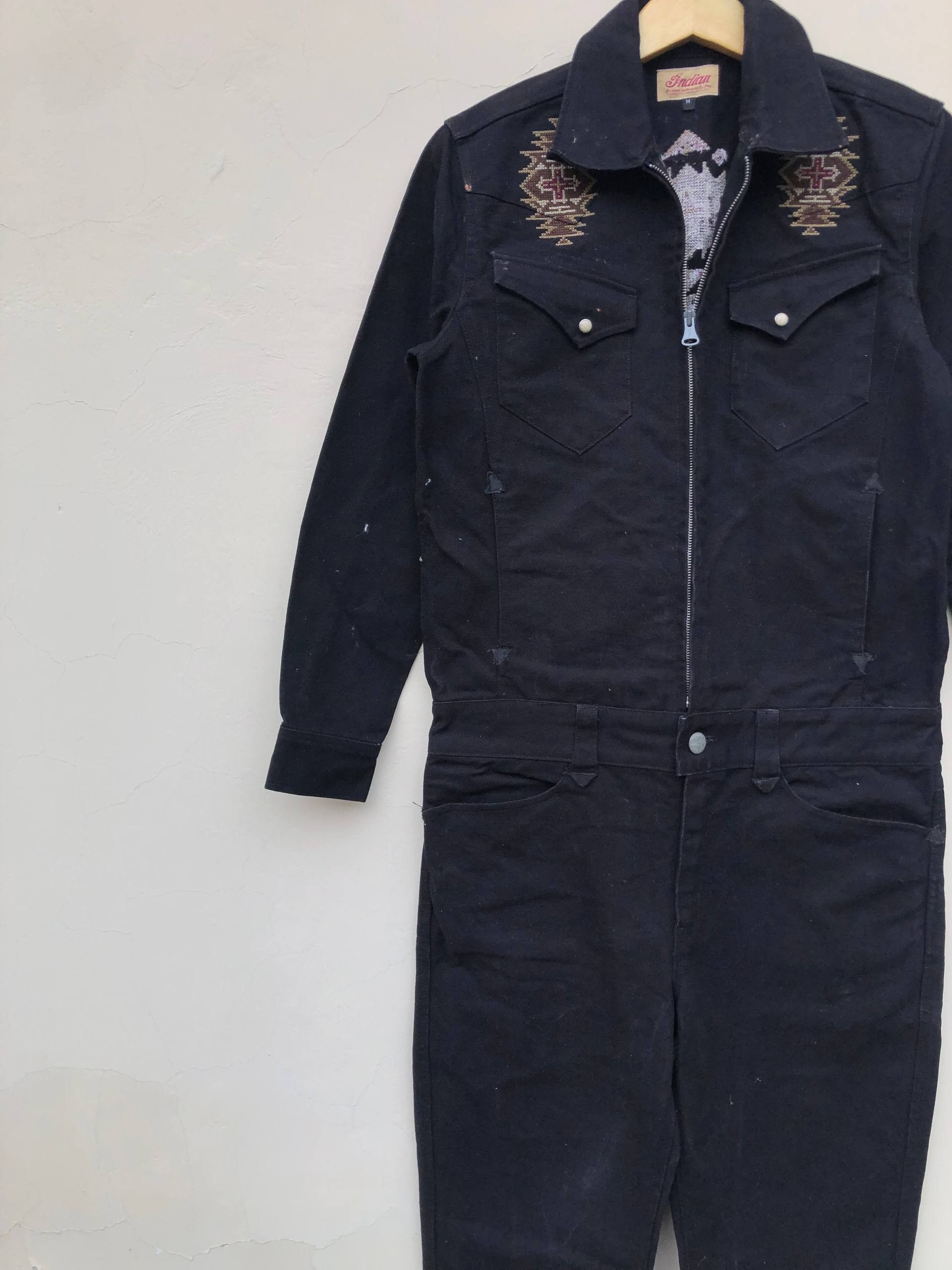If Six Was Nine Indians Motorcycle Overalls Fading Jeans Size US 34 / EU 50 - 5 Thumbnail