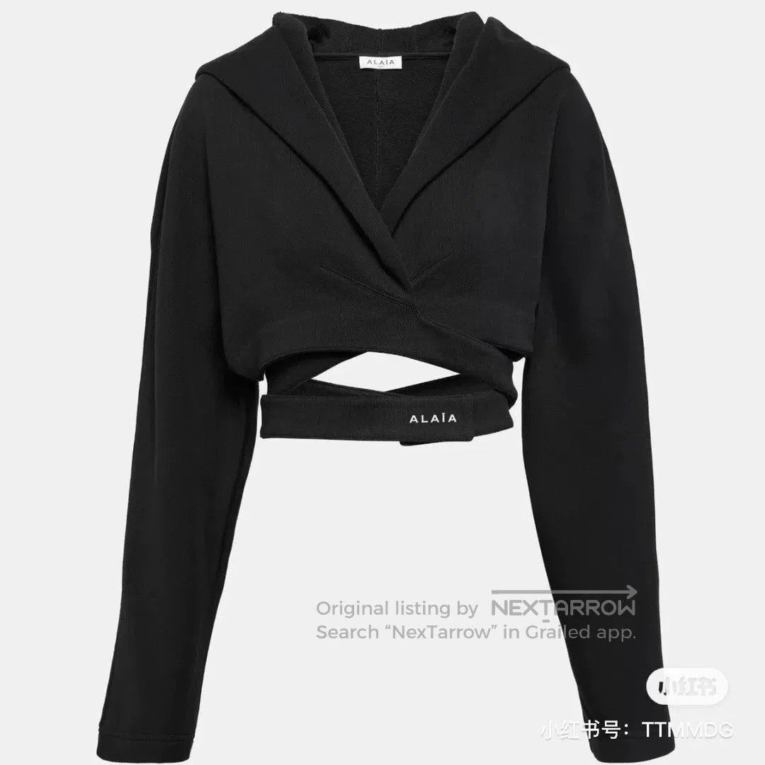 Alaia Alaia Hooded Drawstring Sweatshirt. Size S / US 4 / IT 40 - 7 Thumbnail