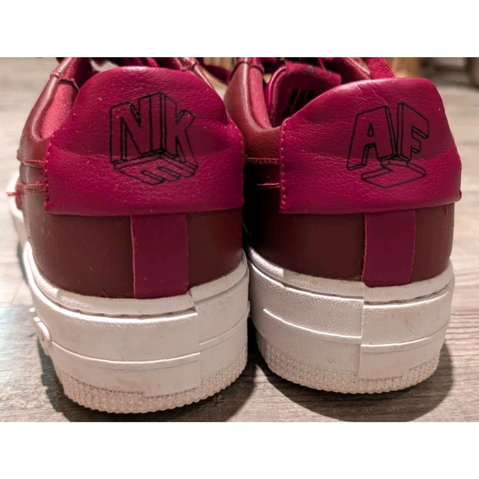 Nike Nike Air Force 1 Low Pixel Red Leather CK6649-600 Women's Size 8.5 Sneaker Nike Air Force 1 Low Pixel Red Leather - Womens - 8.5 Size ONE SIZE - 6 Thumbnail