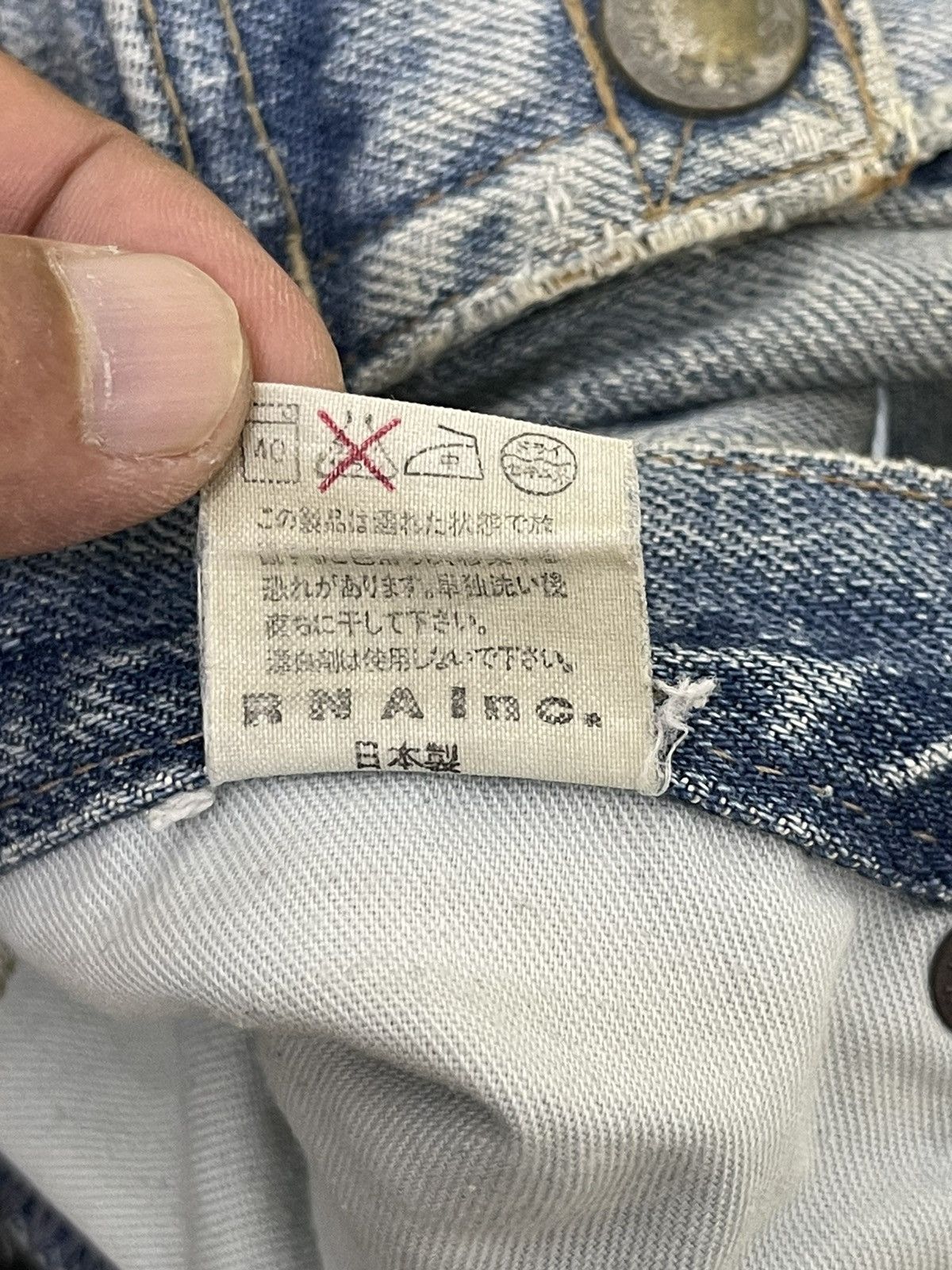 Japanese Brand Crop Jeans Rna Japan Faded Distress Low Rise Slim 8🟦8 Size US 28 / EU 44 - 17 Thumbnail