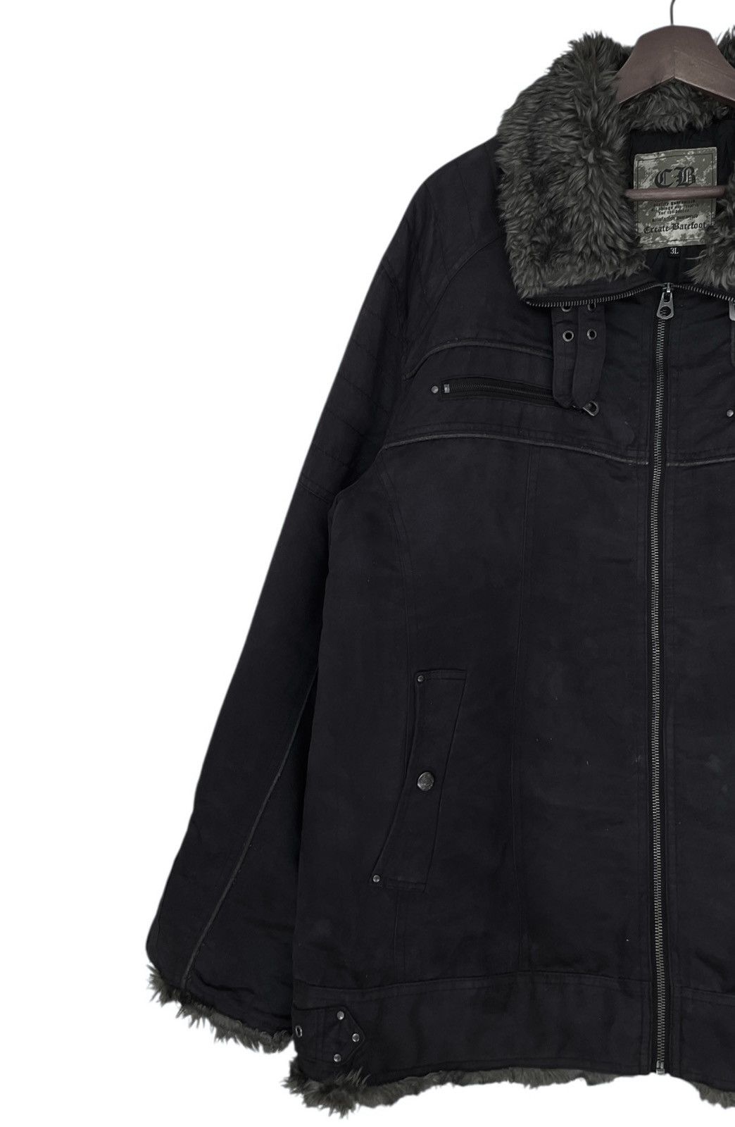 If Six Was Nine Vintage Brand Create Barefoot Fur Sweat Leather 1990s Size US L / EU 52-54 / 3 - 3 Thumbnail