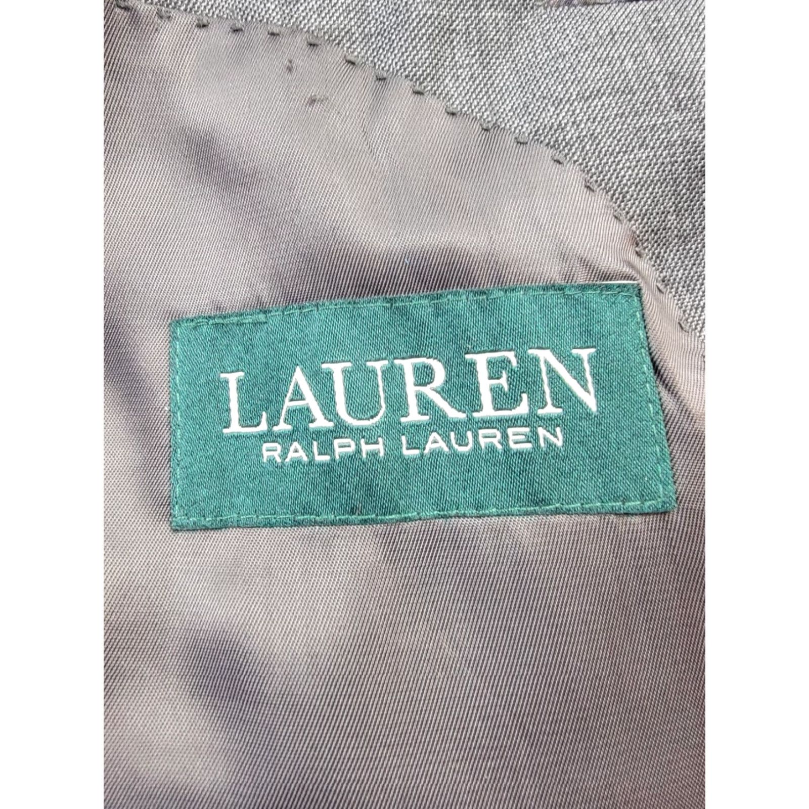 Ralph Lauren Lauren Ralph Lauren Suit Jacket Mens 44S Gray Wool Single-Breasted Notch Lapel 3-Button Vented Size 44R - 6 Thumbnail