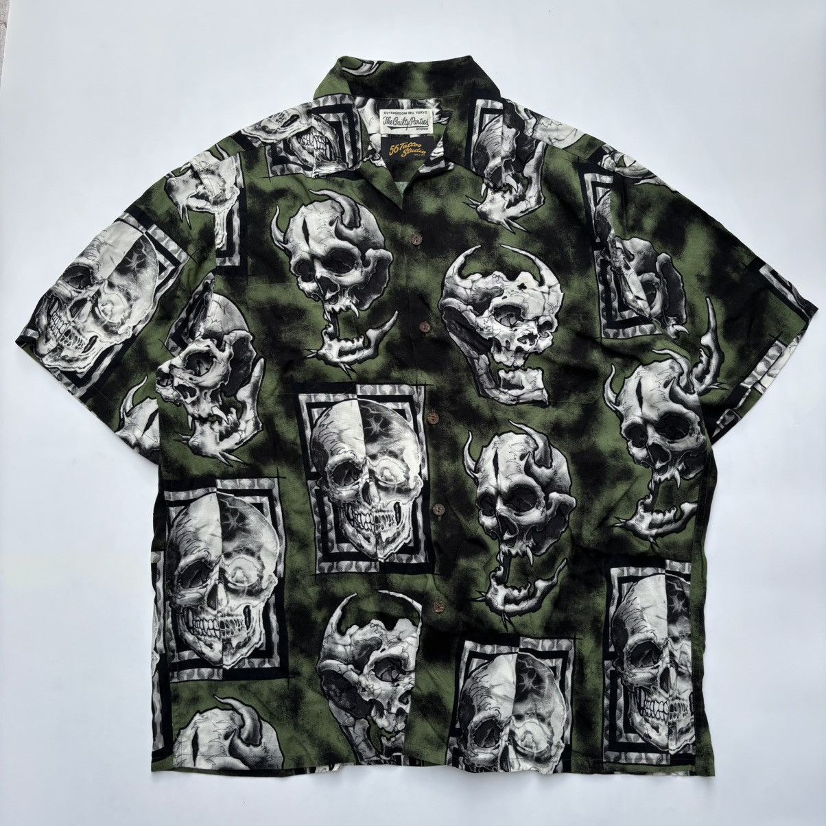 WACKO MARIA Wako Maria 56 TATTOO STUDIO SKULL HAWAIIAN SHIRT