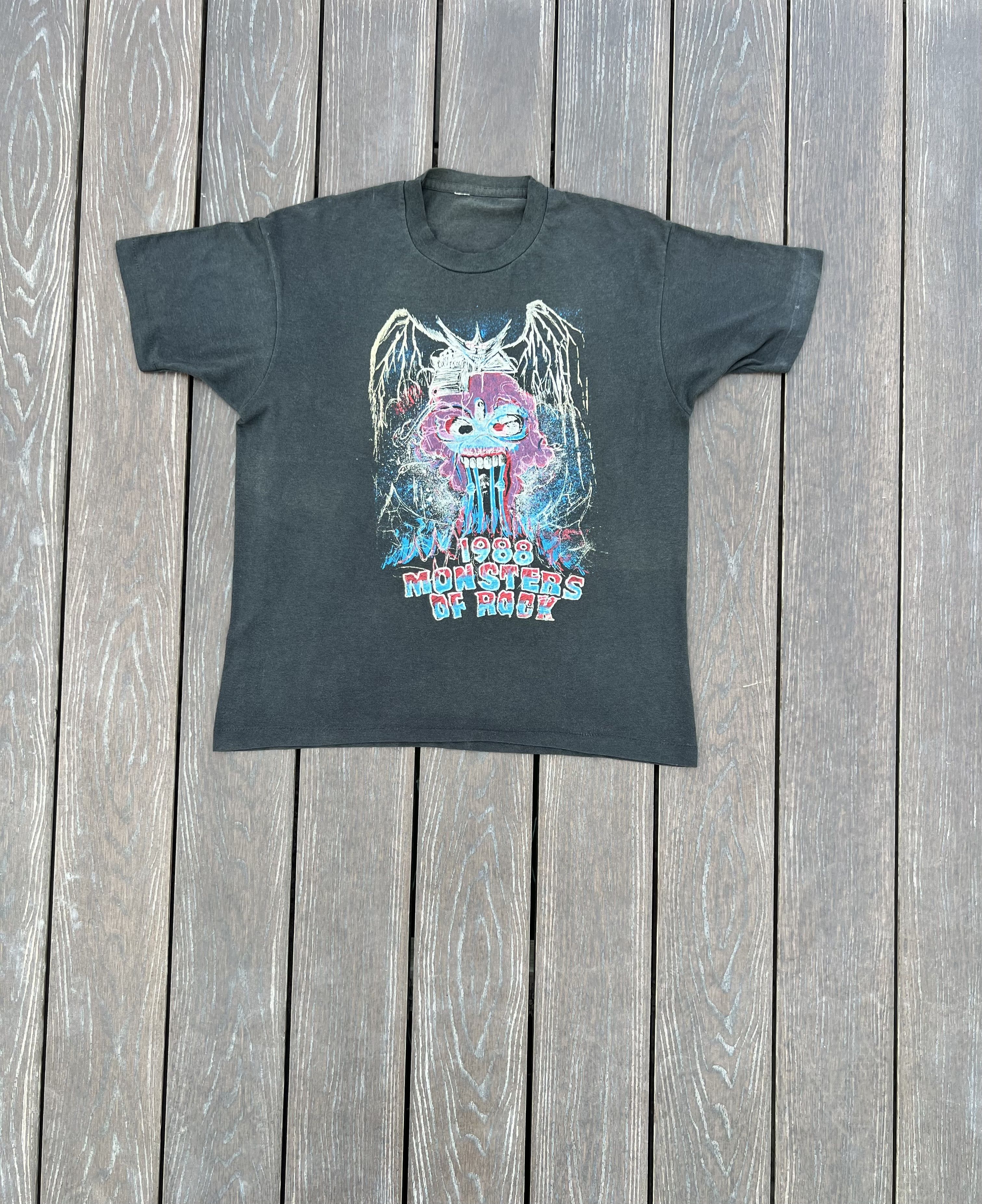 Vintage Vintage 1988 Monsters of rock 1988 t-shirt Size US XL / EU 56 / 4 - 2 Thumbnail