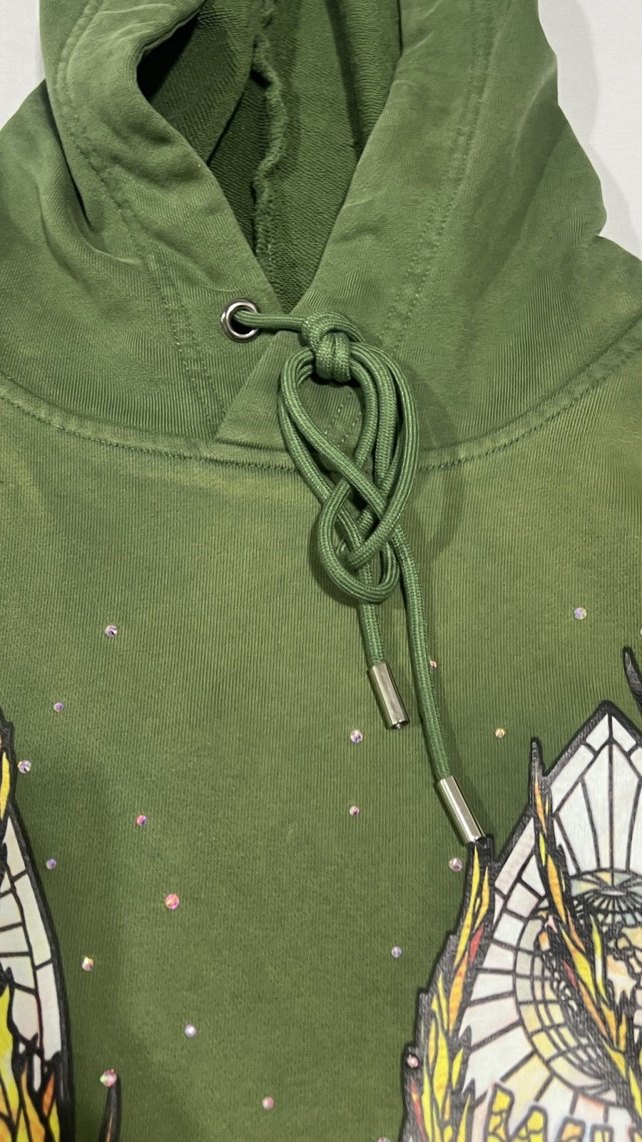 Who Decides War Who Decides War Rhinestone Green Hoodie Size US L / EU 52-54 / 3 - 6 Thumbnail