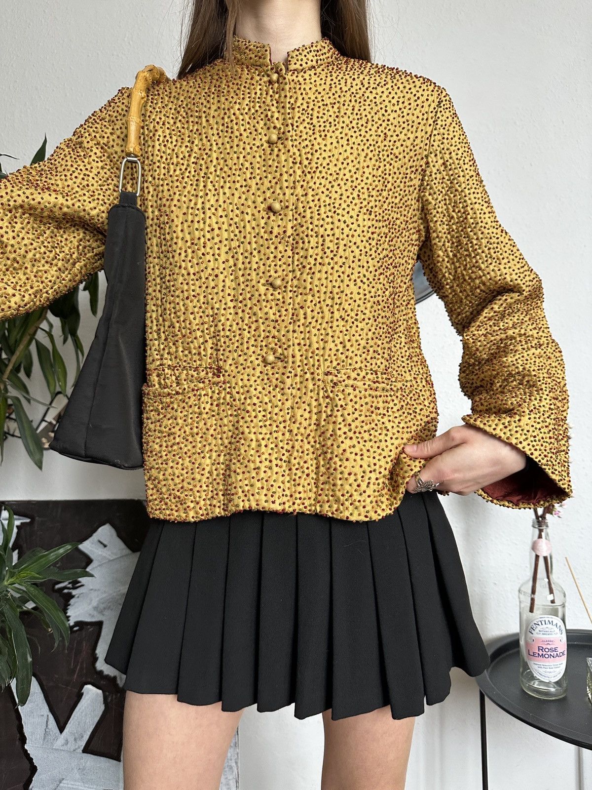 Japanese Brand × Vintage Vintage Polkadot Asian Japan Rare Designer Light Jacket Size M / US 6-8 / IT 42-44 - 3 Thumbnail