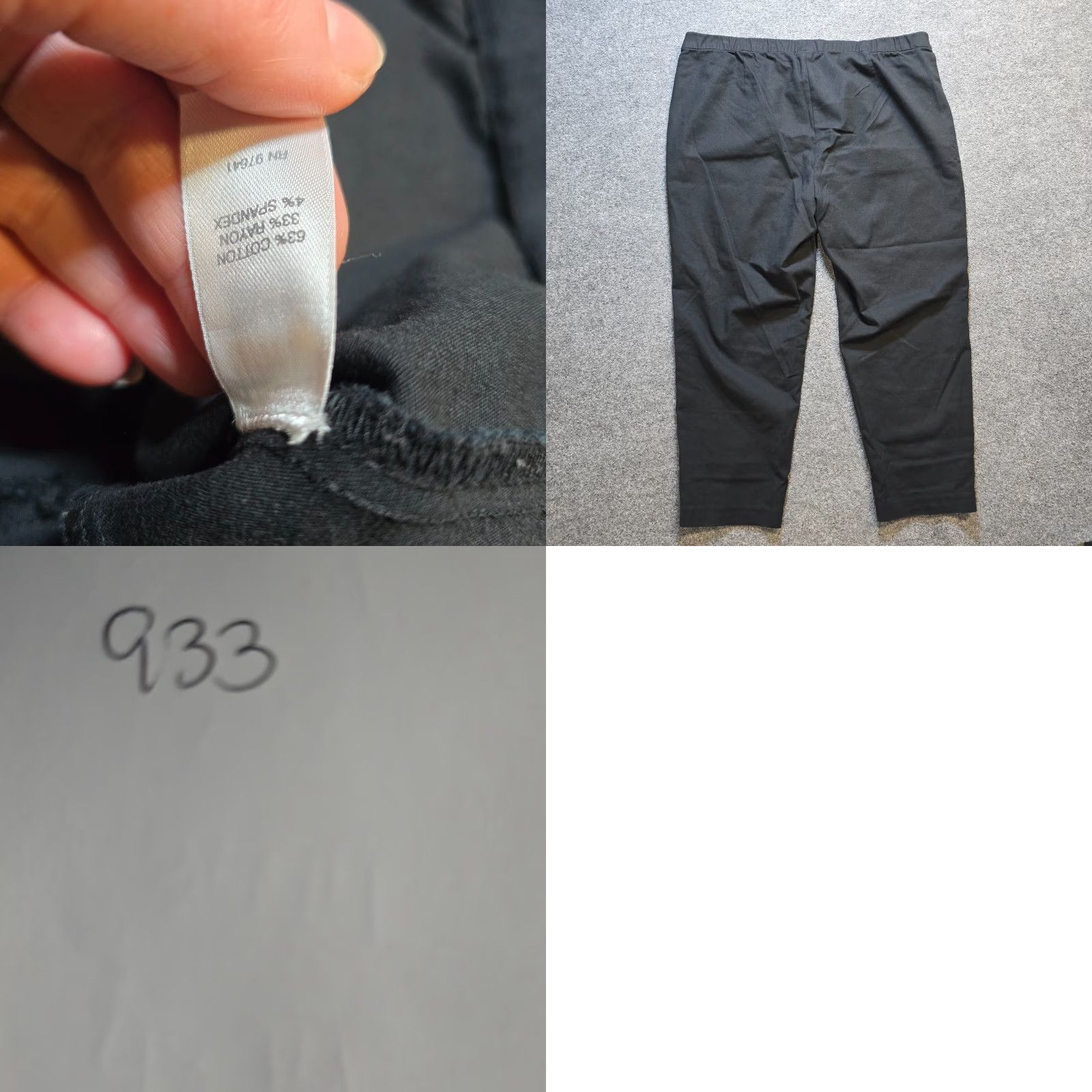 J. Jill J. Jill Pants Womens 24 Black Ponte Knit Stretch Skinny Pull On Casual Capsule Pants Size 42" / US 20 - 8 Thumbnail