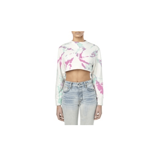 Image of Amiri Tie Dye Cropped Crew Size Xs, Women's