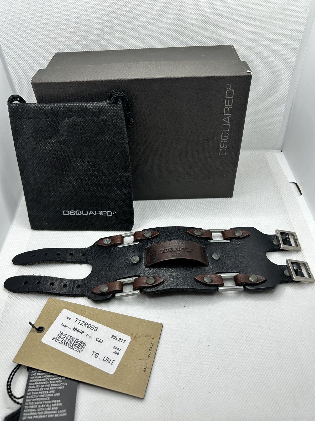 Dsquared2 DSQUARED Runway Leather Cuff Bracelet Made in Italy Size ONE SIZE - 2 Thumbnail