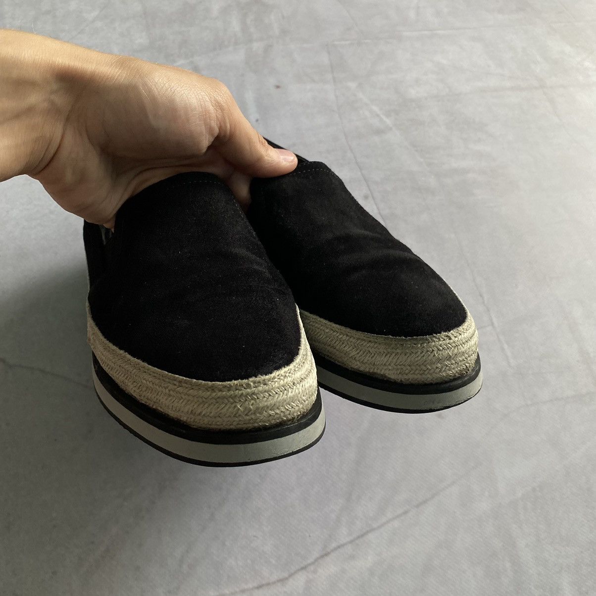 Designer × Prada Prada Slip-On Boat Sneakers Suede Black Luxury Shoes Size US 5.5 / EU 38 - 5 Thumbnail