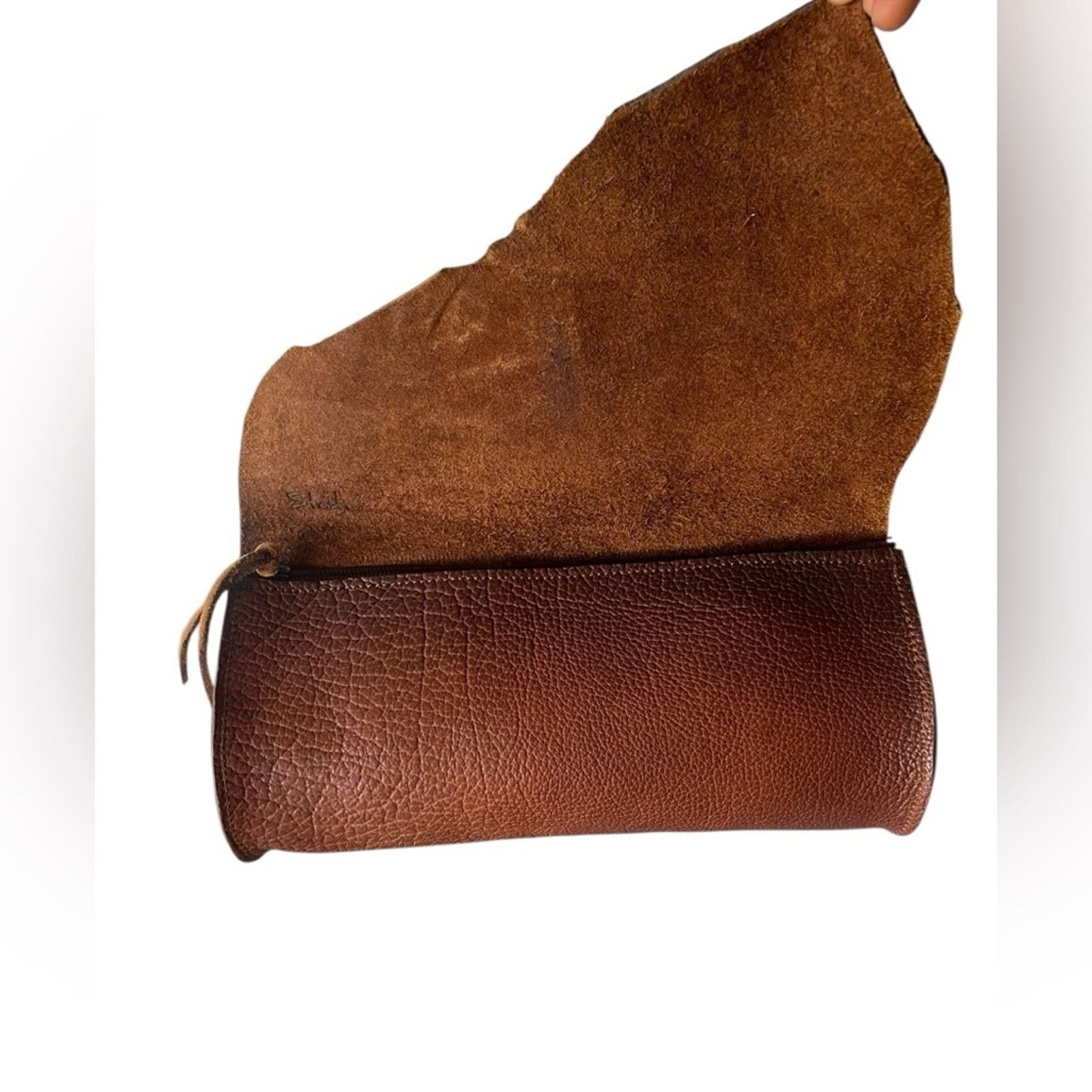 Other Stash Brown Shrunken bison baguette clutch NWT Size ONE SIZE - 5 Thumbnail