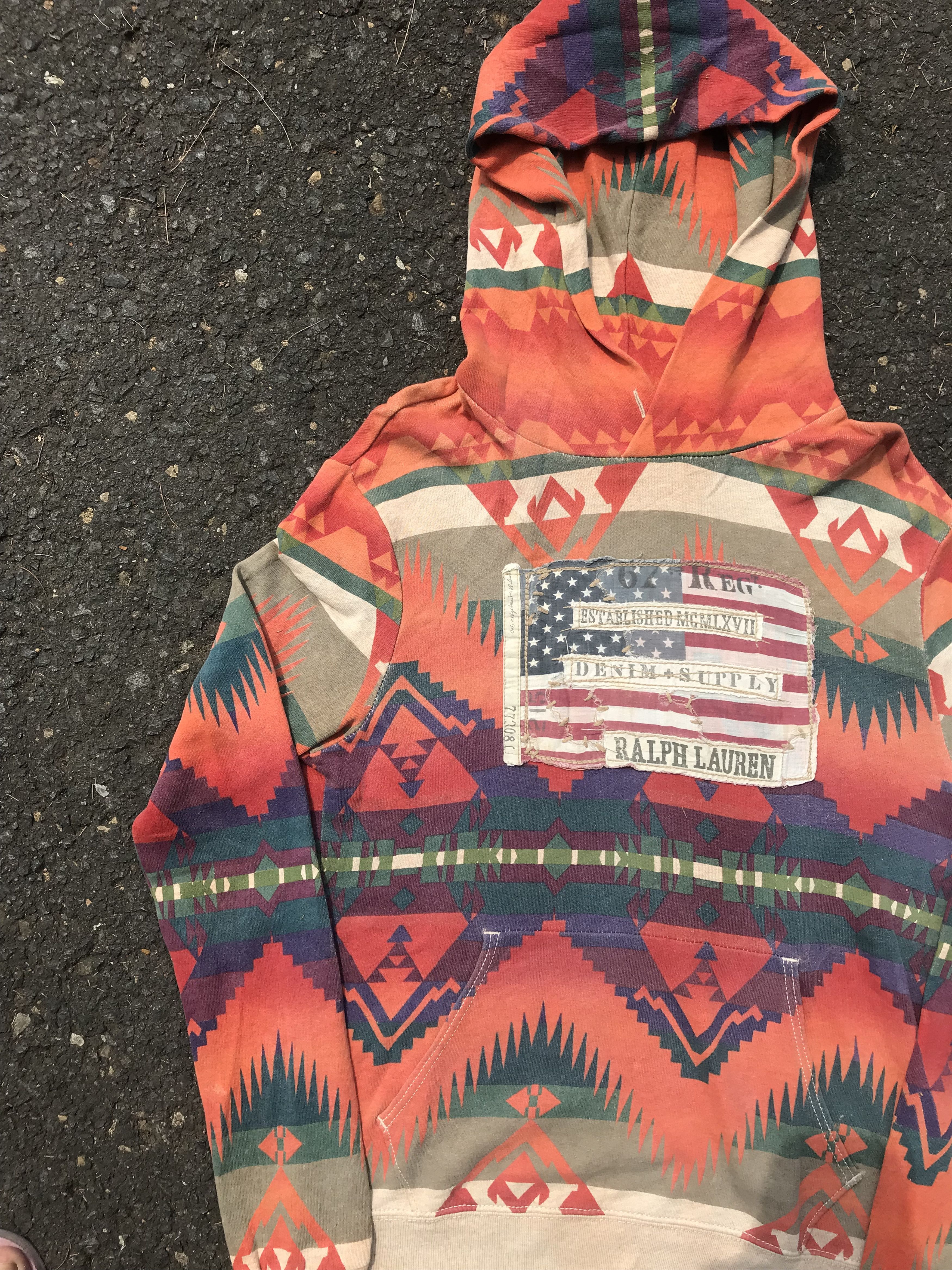 Denim & Supply Ralph Lauren × Polo Ralph Lauren × RRL Ralph Lauren Rare‼️ 90s ralph lauren denim & supply navajo hoodie Size US XS / EU 42 / 0 - 6 Thumbnail