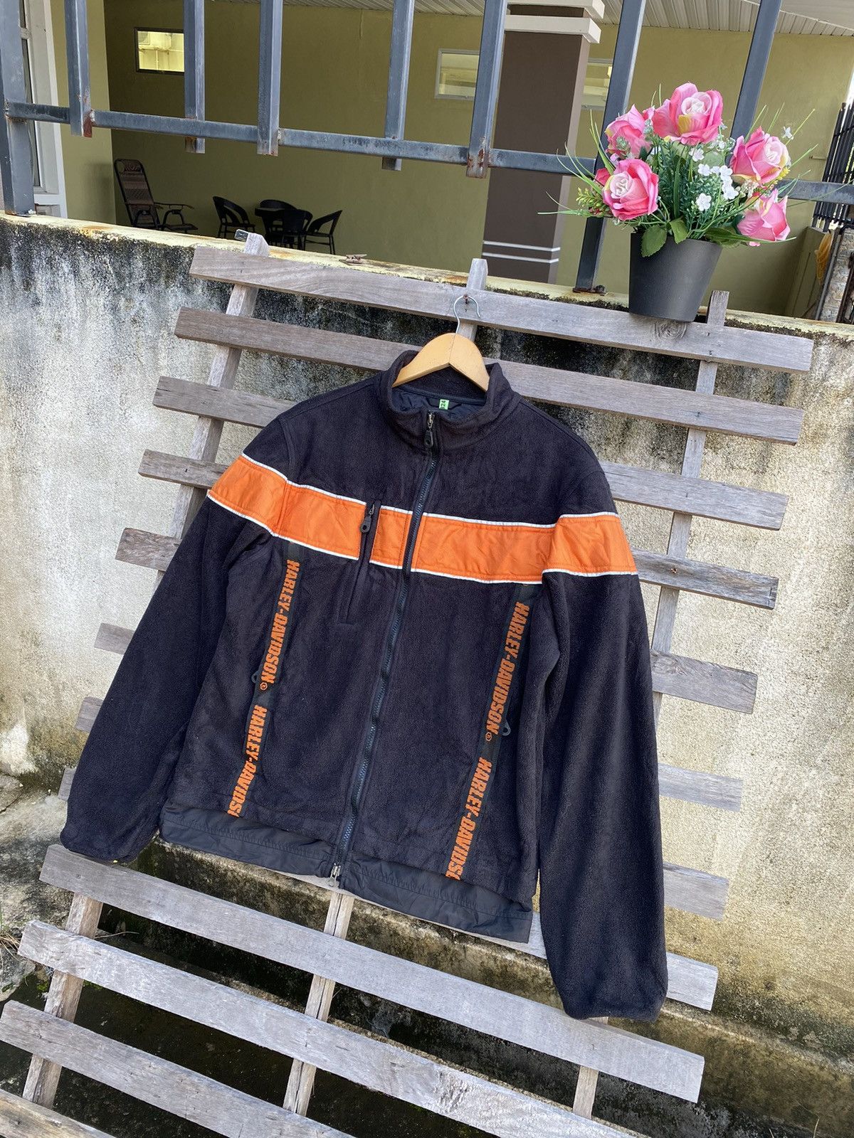 Harley Davidson Very Rare Vintage Harley Davidson Biker Fleece Jacket Size US M / EU 48-50 / 2 - 2 Thumbnail