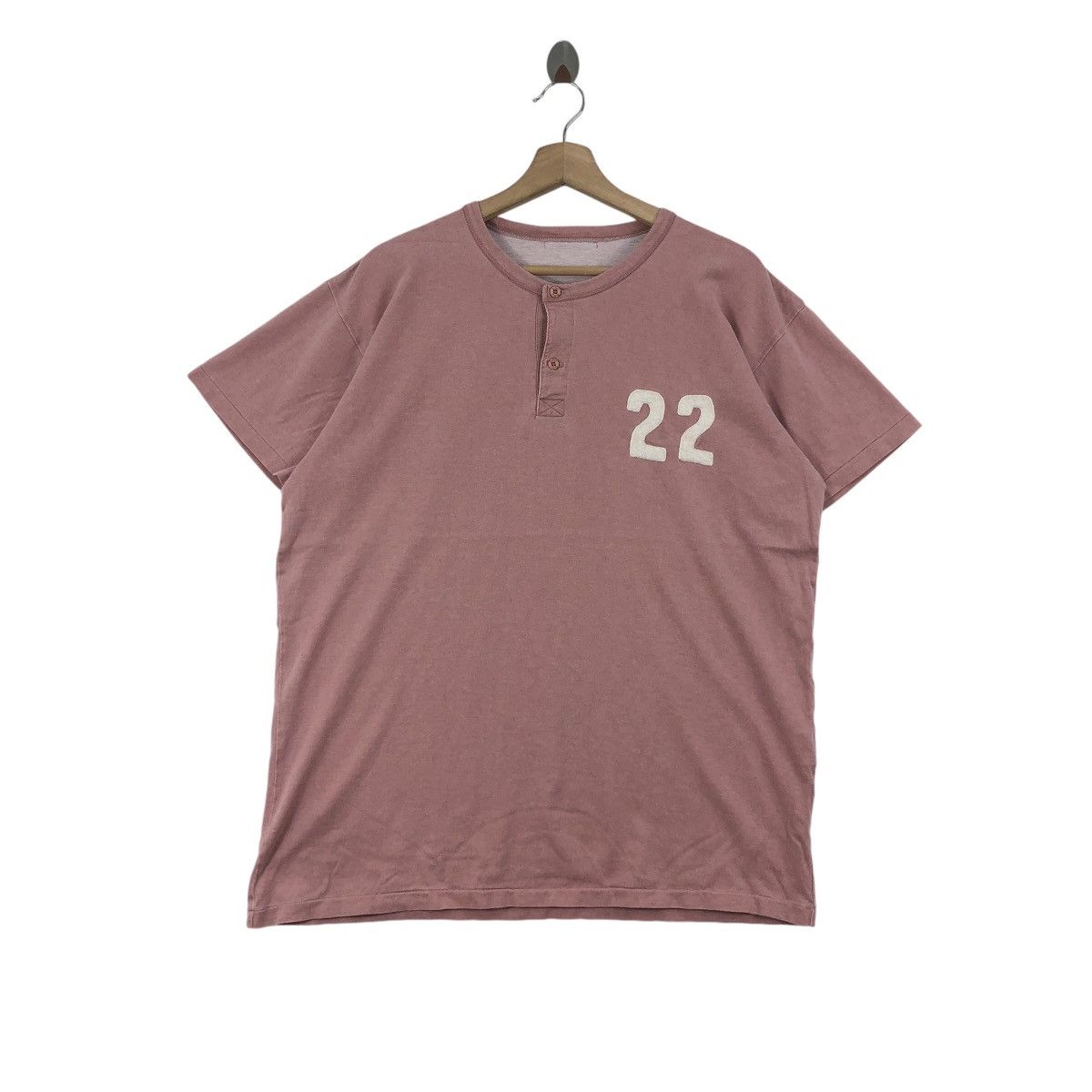 Japanese Brand Vintage PAPAS Tee Shirt Half Button Indigo Style Japanese Size US XL / EU 56 / 4 - 1 Thumbnail