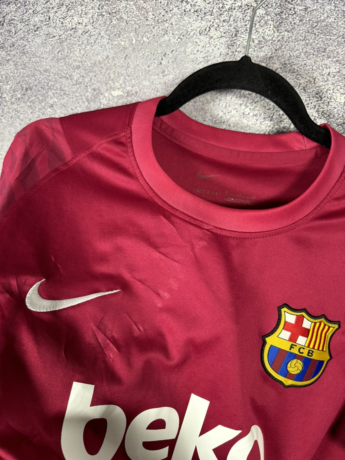 Nike × Vintage Vintage Barcelona Training Pre Match Nike Jersey Blokcore S Size US S / EU 44-46 / 1 - 8 Thumbnail
