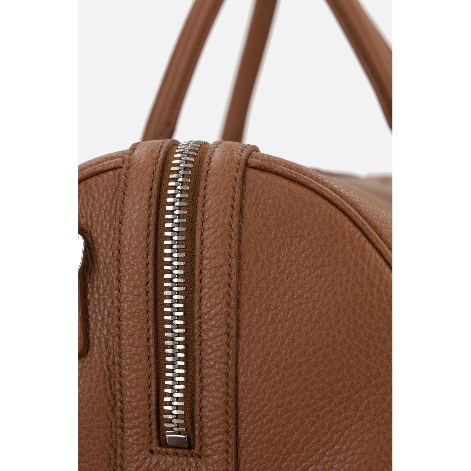 Prada PRADA Cognac Grainy Leather Duffle Bag New & Authentic Size ONE SIZE - 4 Thumbnail