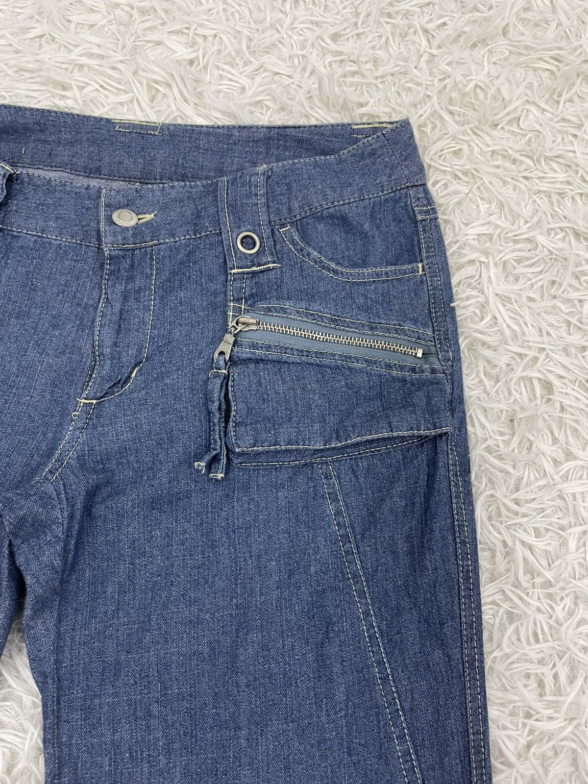 Japanese Brand Flare Jeans Pant Cargo Pockets Size 31" - 3 Thumbnail