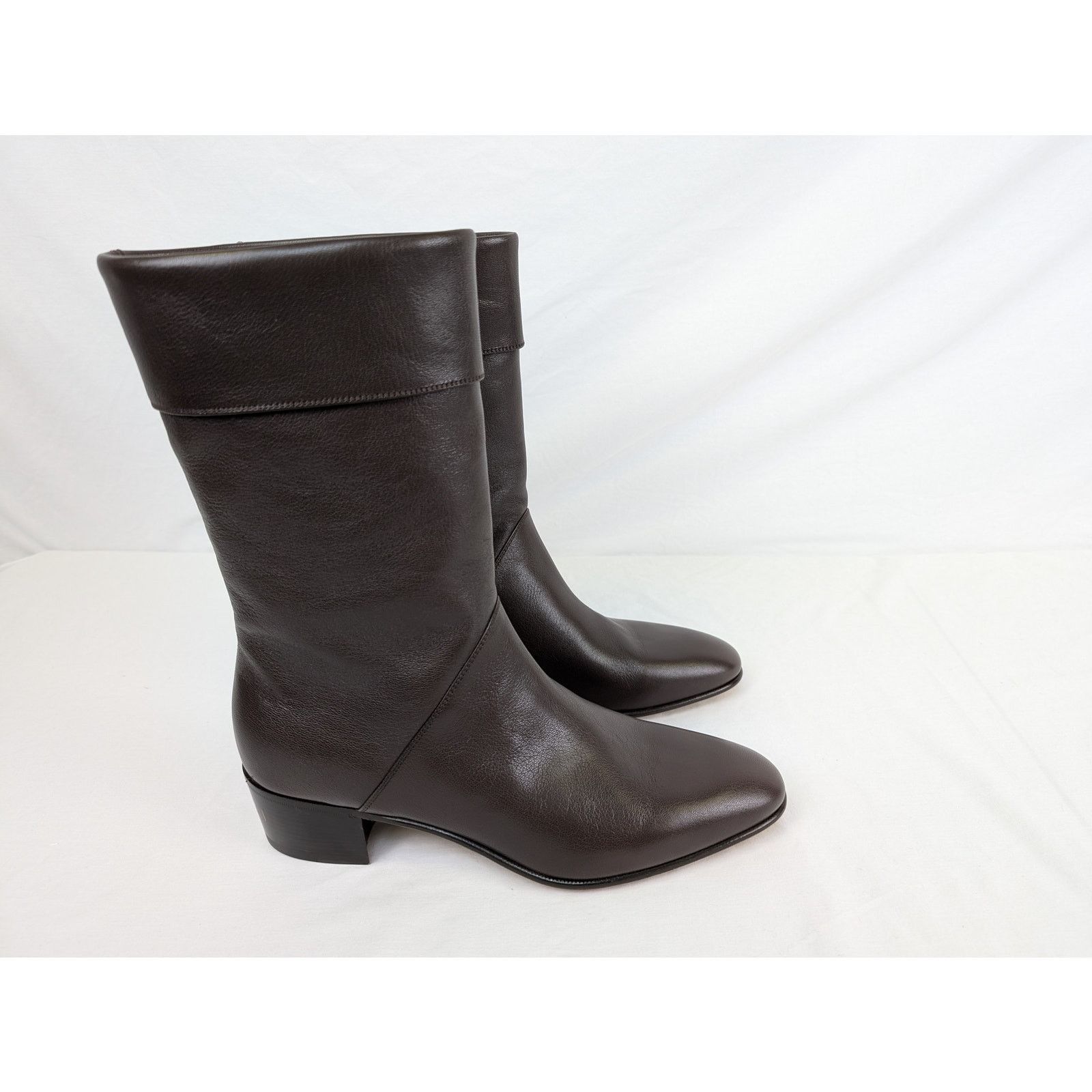 Gucci o1rshd1 Men's Heeled Boots in Chocolate Size US 11.5 / EU 44-45 - 5 Thumbnail
