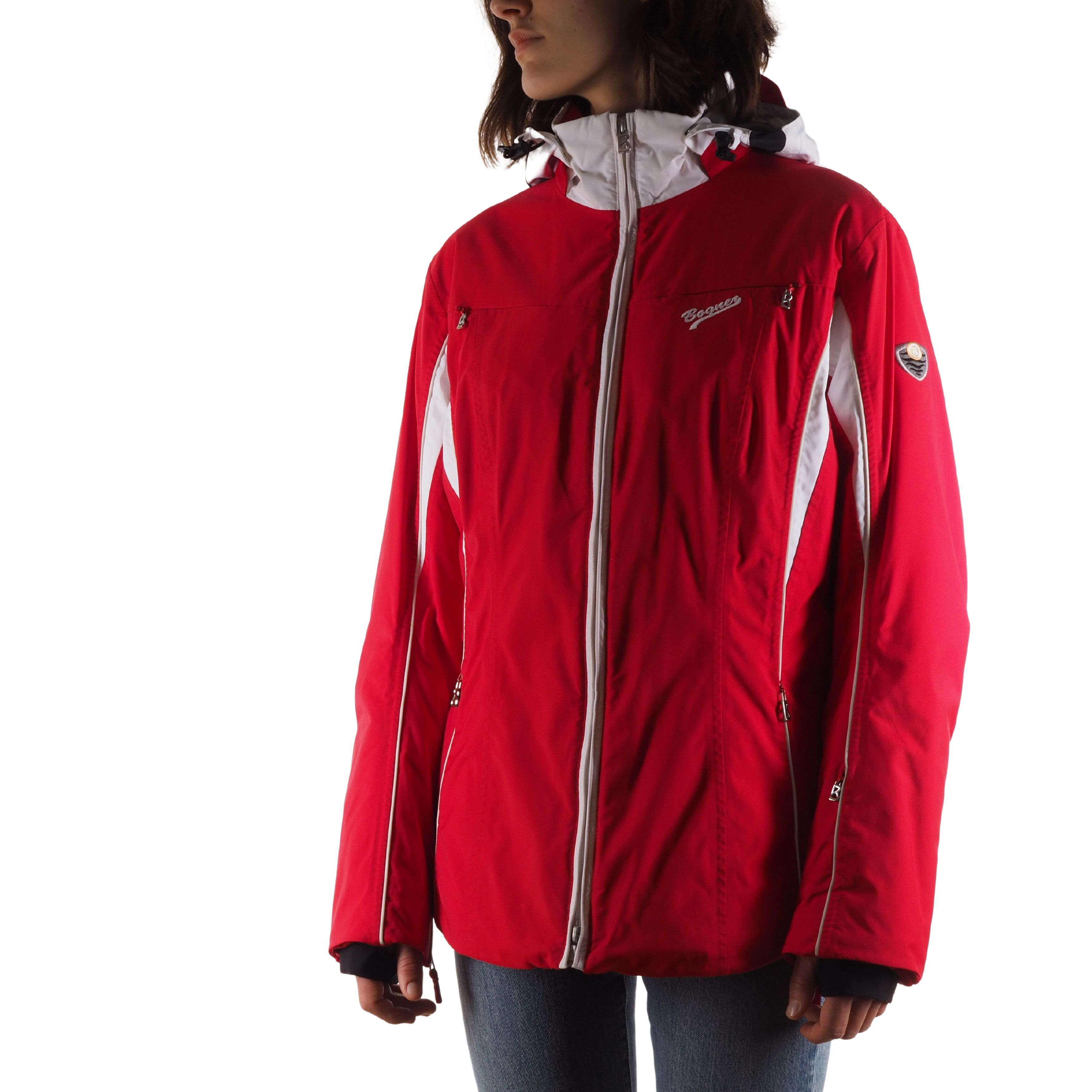 BOGNER Women's Red White Puffer Ski Winter Jacket