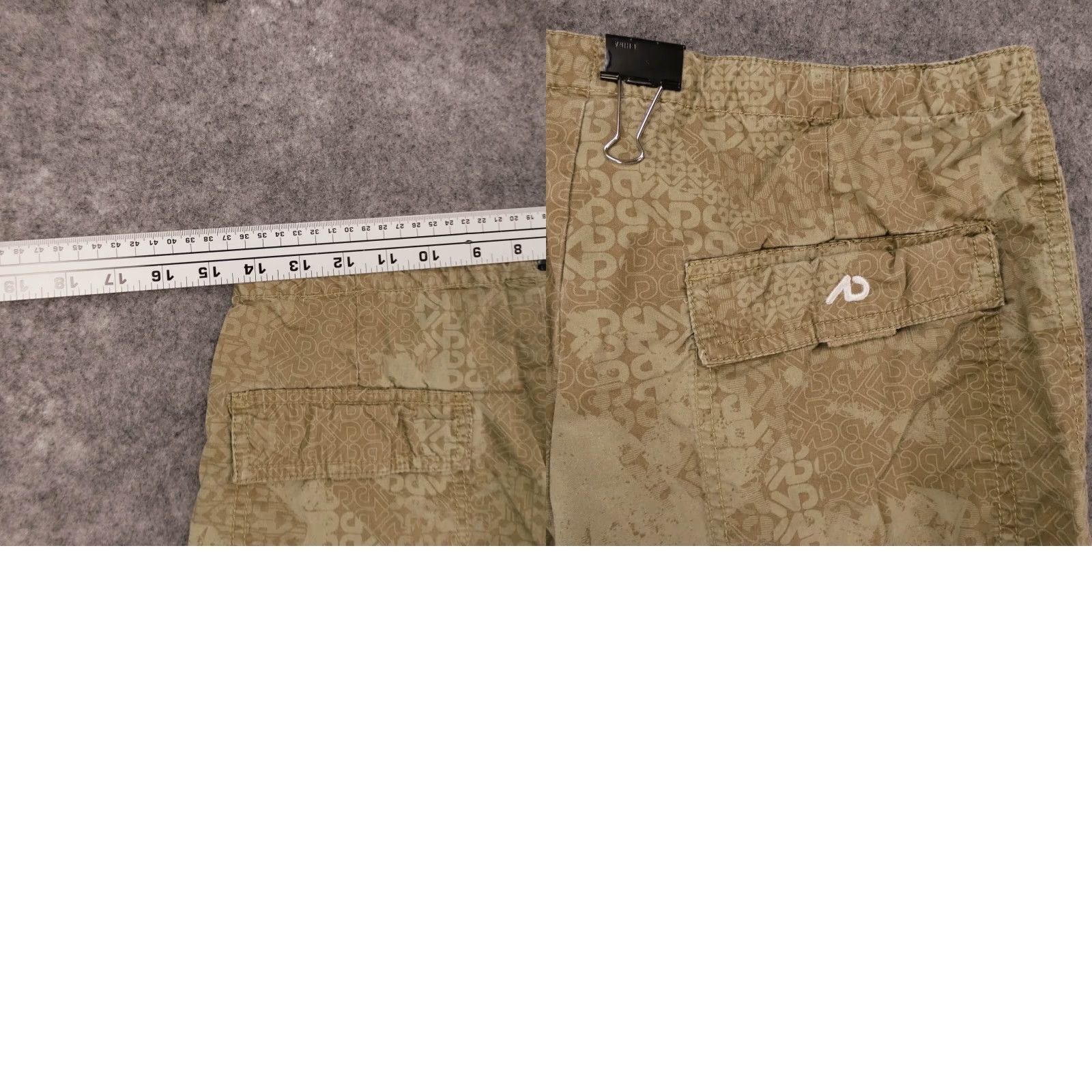 Nike Nike Pants Womens Small Capri Beige Brown Geo Button Fly Drawstring Logo Capris Womens Size 28" / US 6 / IT 42 - 9 Thumbnail