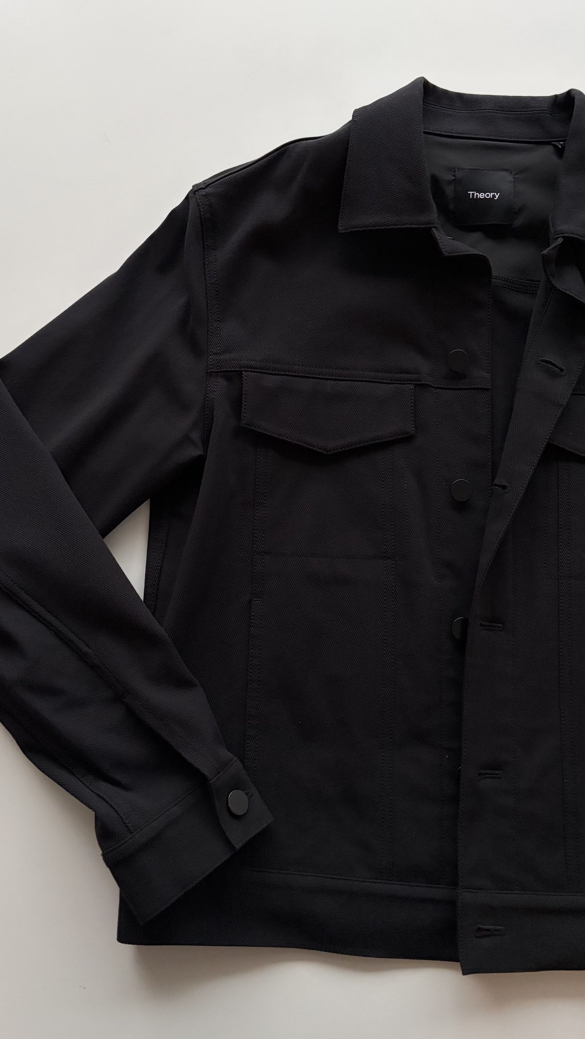 Theory Theory Black Modern Trucker Jacket Size US M / EU 48-50 / 2 - 4 Thumbnail