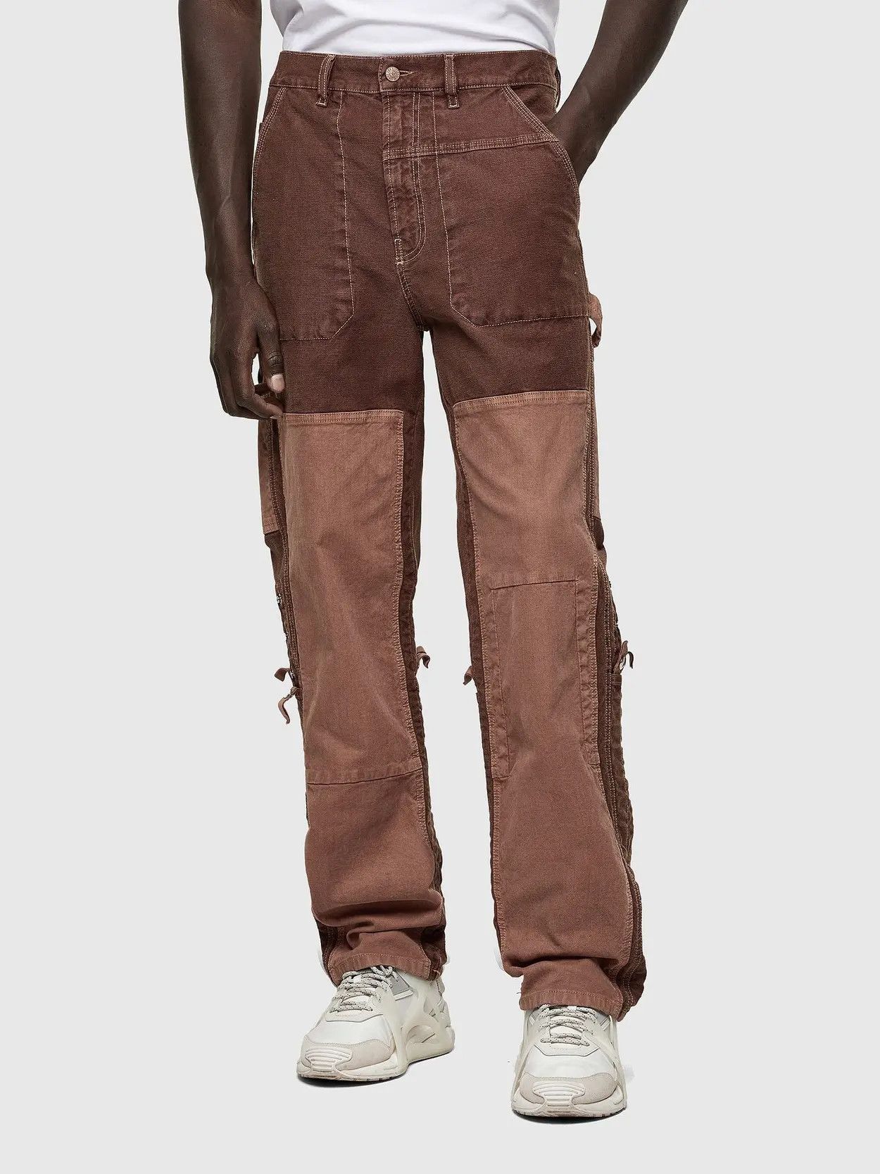 Diesel Diesel Double Knee Painters Brown Jeans D-Franky Jogg Size US 43 - 3 Thumbnail