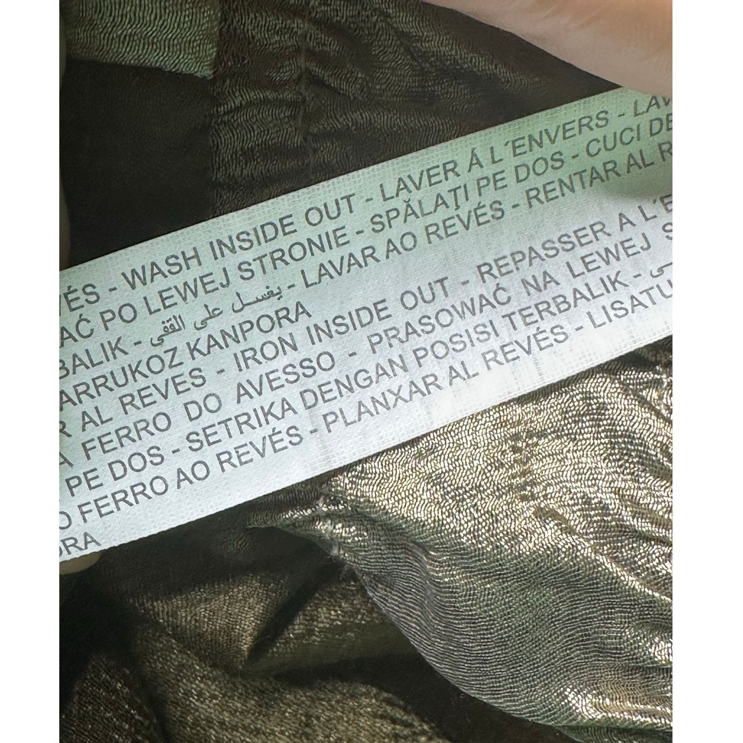 Zara Zara gold green satin effect pull on cuffed pants size Small Size 27" / US 4 / IT 40 - 5 Thumbnail