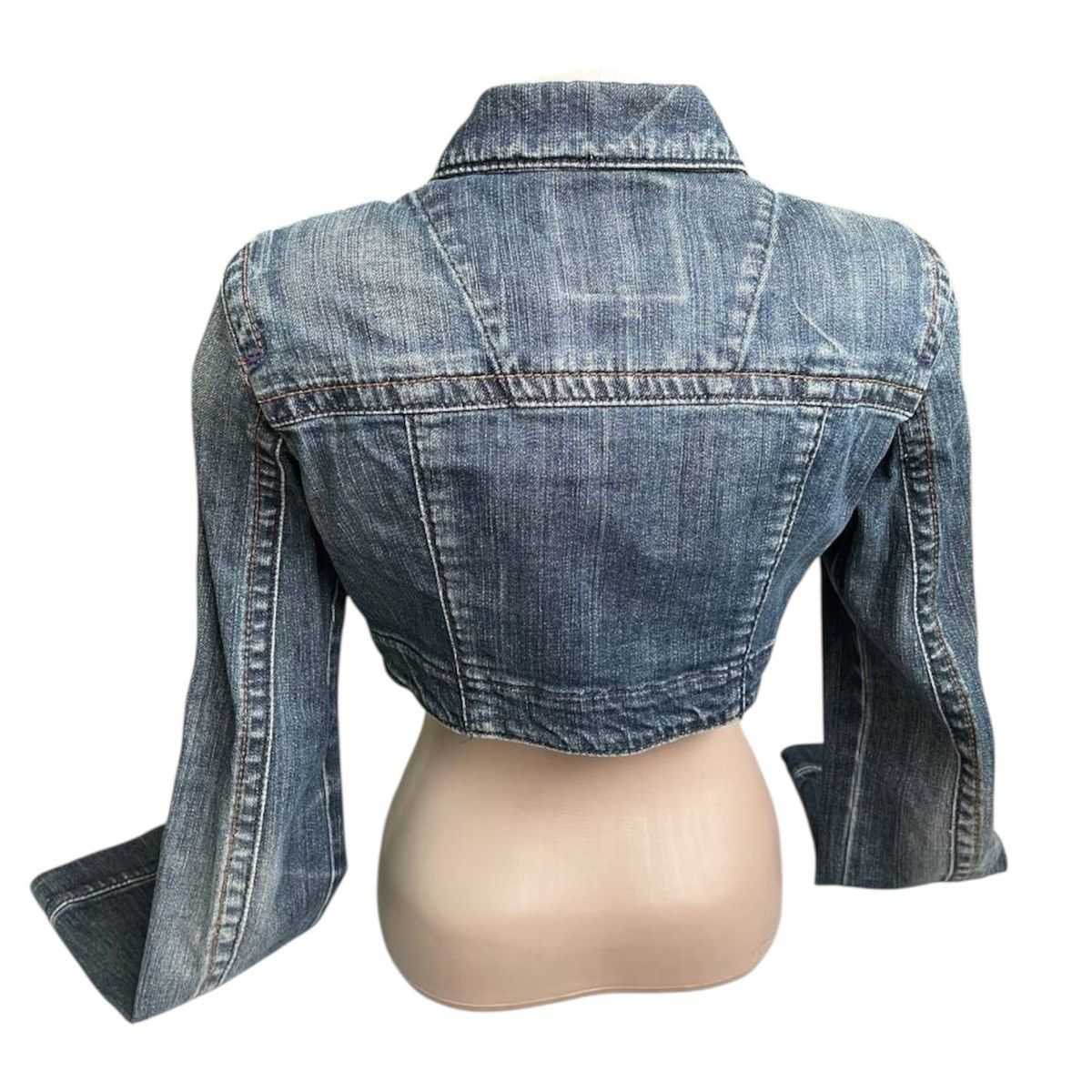 Miss Sixty Vintage Miss Sixtry Cropped Denim Jacket Y2K Avant Garde Size S / US 4 / IT 40 - 4 Thumbnail