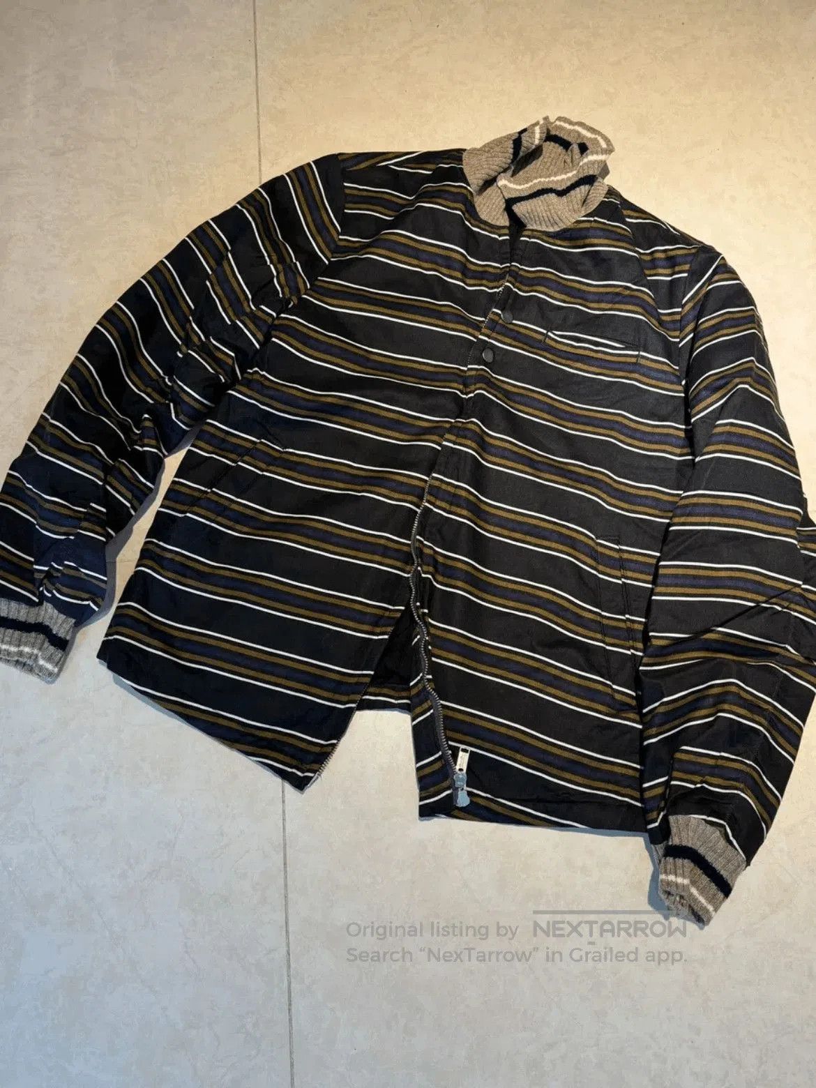 Undercover Sz 3 Undercover Horizontal Stripe Zip-up Bomber. Size US L / EU 52-54 / 3 - 3 Thumbnail