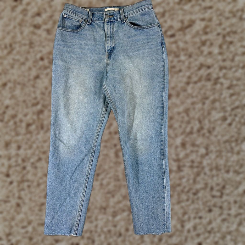 Levi's Levis Jeans Womens Blue Denim 30 Regular 5-Pocket Stretch Distressed High Rise Medium Wash Vintage: No Size 30" / US 8 / IT 44 - 1 Thumbnail