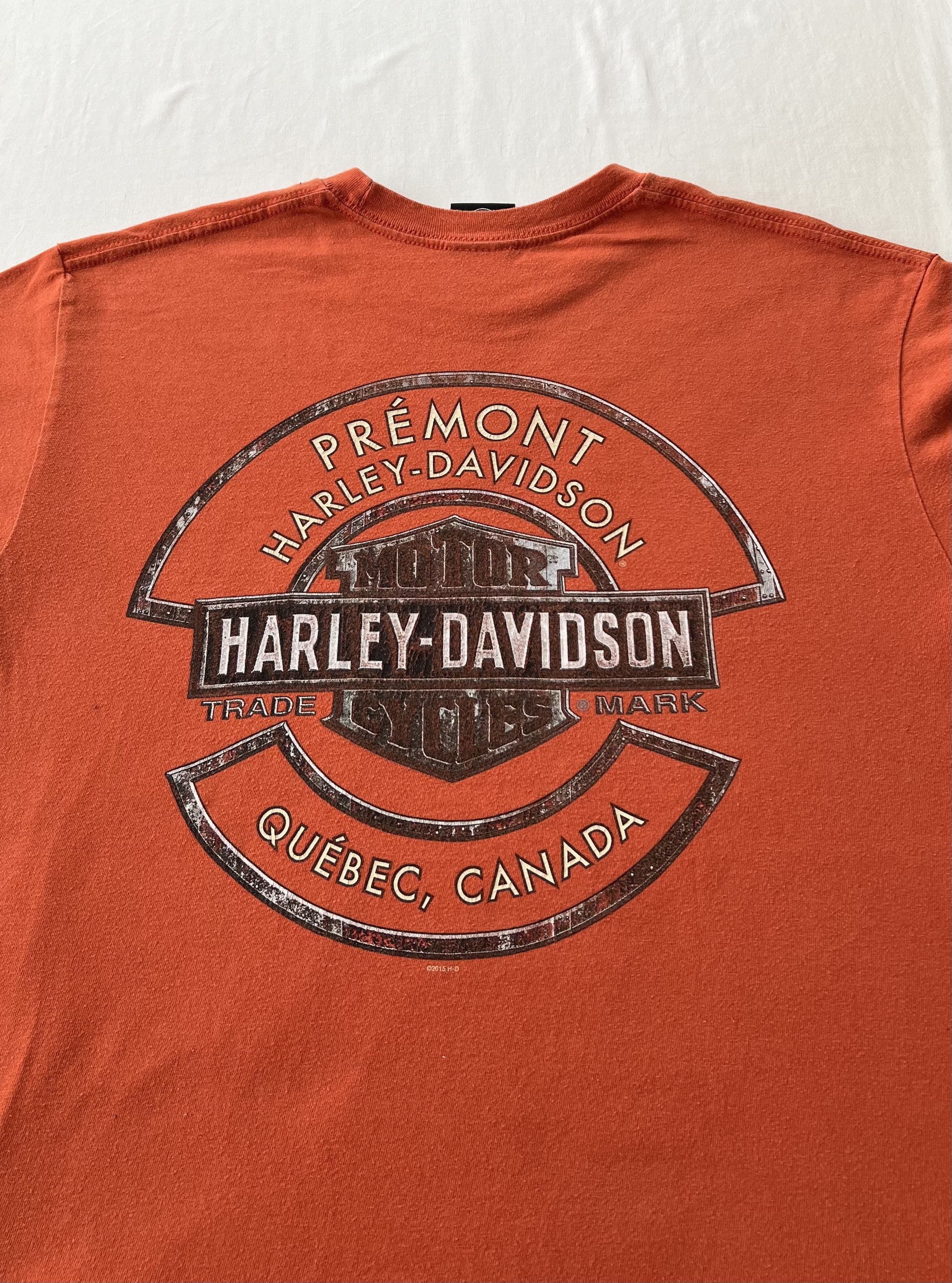 Harley Davidson Vintage 2015 Harley Davidson Quebec Canada T-shirt Size US L / EU 52-54 / 3 - 13 Thumbnail