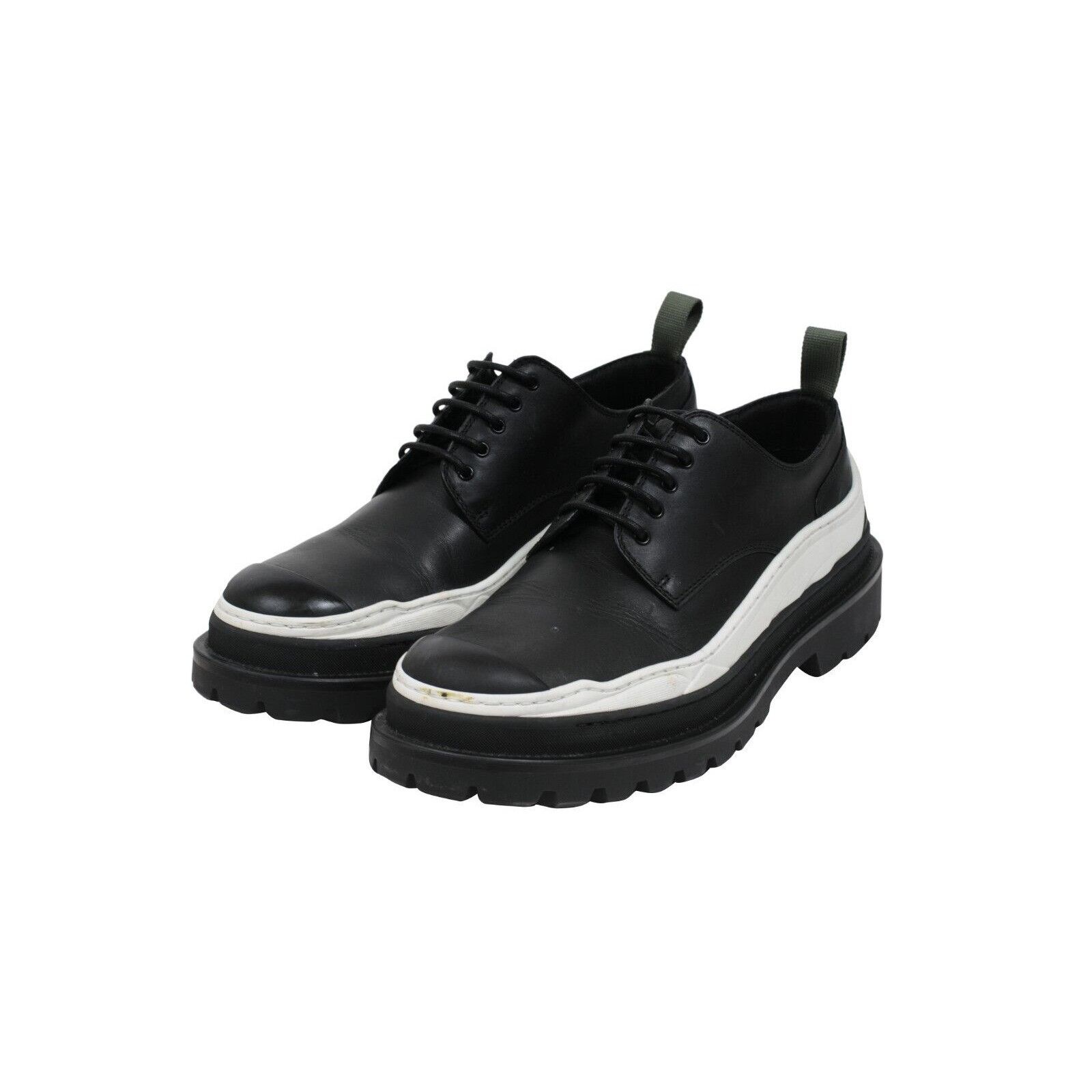 Dior × Sacai Sacai Black White Leather Chunky Derby Size US 12 / EU 45 - 3 Thumbnail