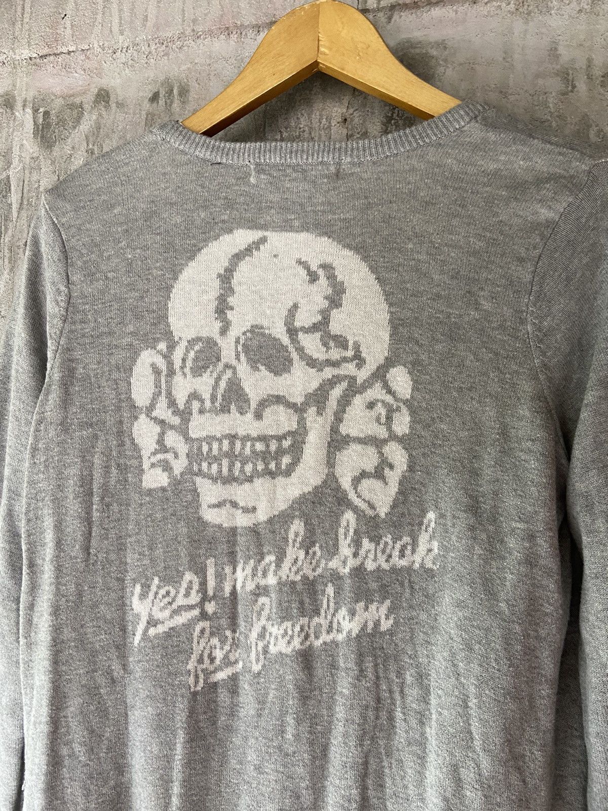 Beauty Beast × Hysteric Glamour × Japanese Brand WITCHES SABBATH MOUSSY KNIT 2 IN 1 HYDROGEN DISTRESSED TEE Size US M / EU 48-50 / 2 - 6 Thumbnail