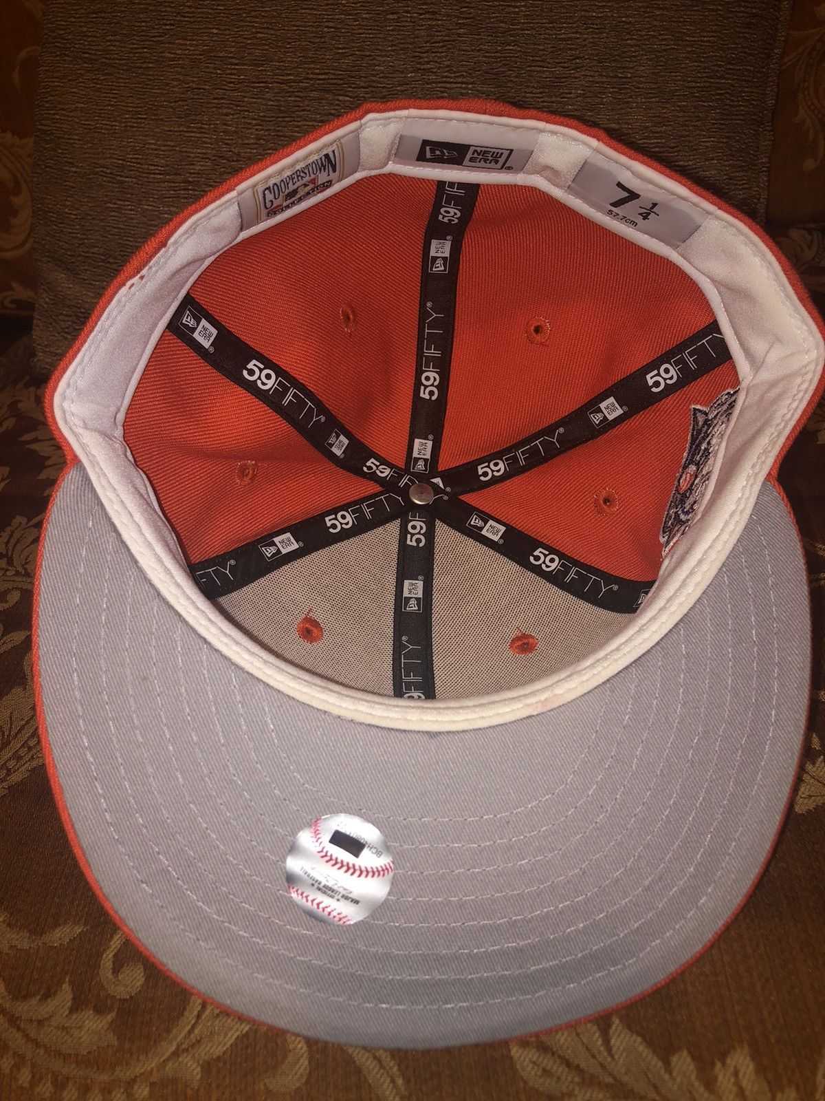 New Era New York Yankees Fitted Hat - 7 1/4 Orange Size ONE SIZE - 6 Thumbnail