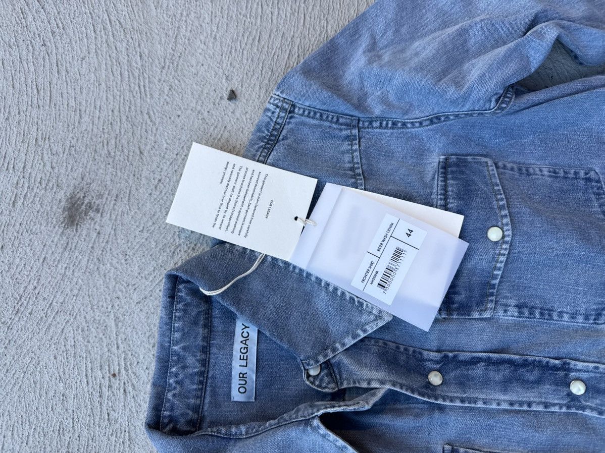 Our Legacy OUR LEGACY | Frontier Shirt – Rider Wash Denim (Size 44) Size US M / EU 48-50 / 2 - 5 Thumbnail