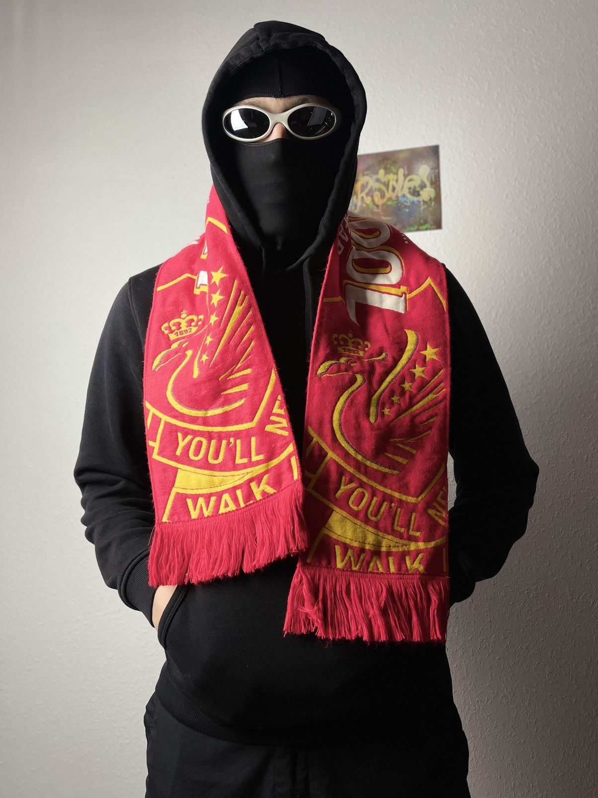 Vintage Liverpool F.C. Y2K Football Soccer Fan Scarf Size ONE SIZE - 3 Thumbnail